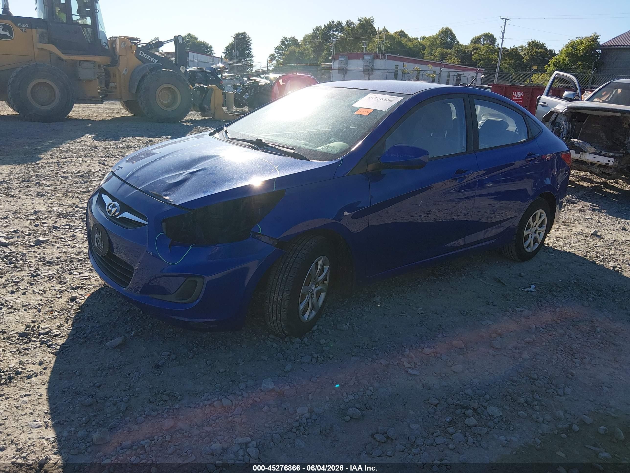 2014 Hyundai Accent Gls Blue vin: KMHCT4AE2EU756057