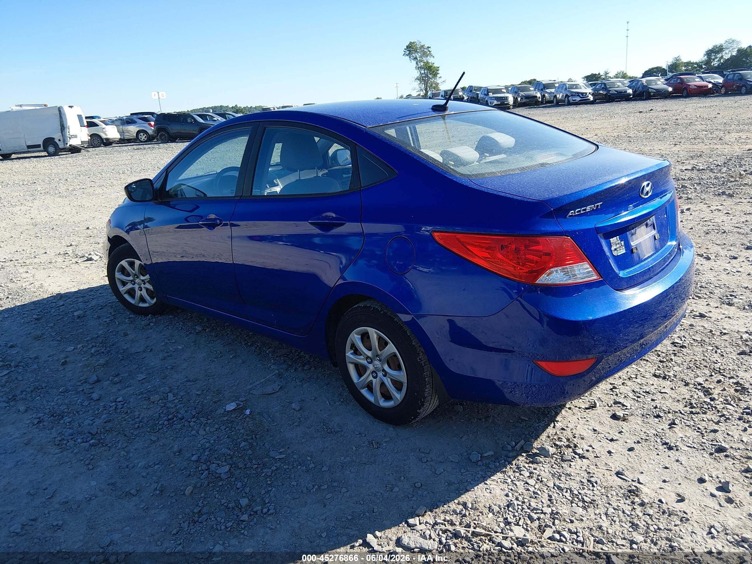 2014 Hyundai Accent Gls Blue vin: KMHCT4AE2EU756057