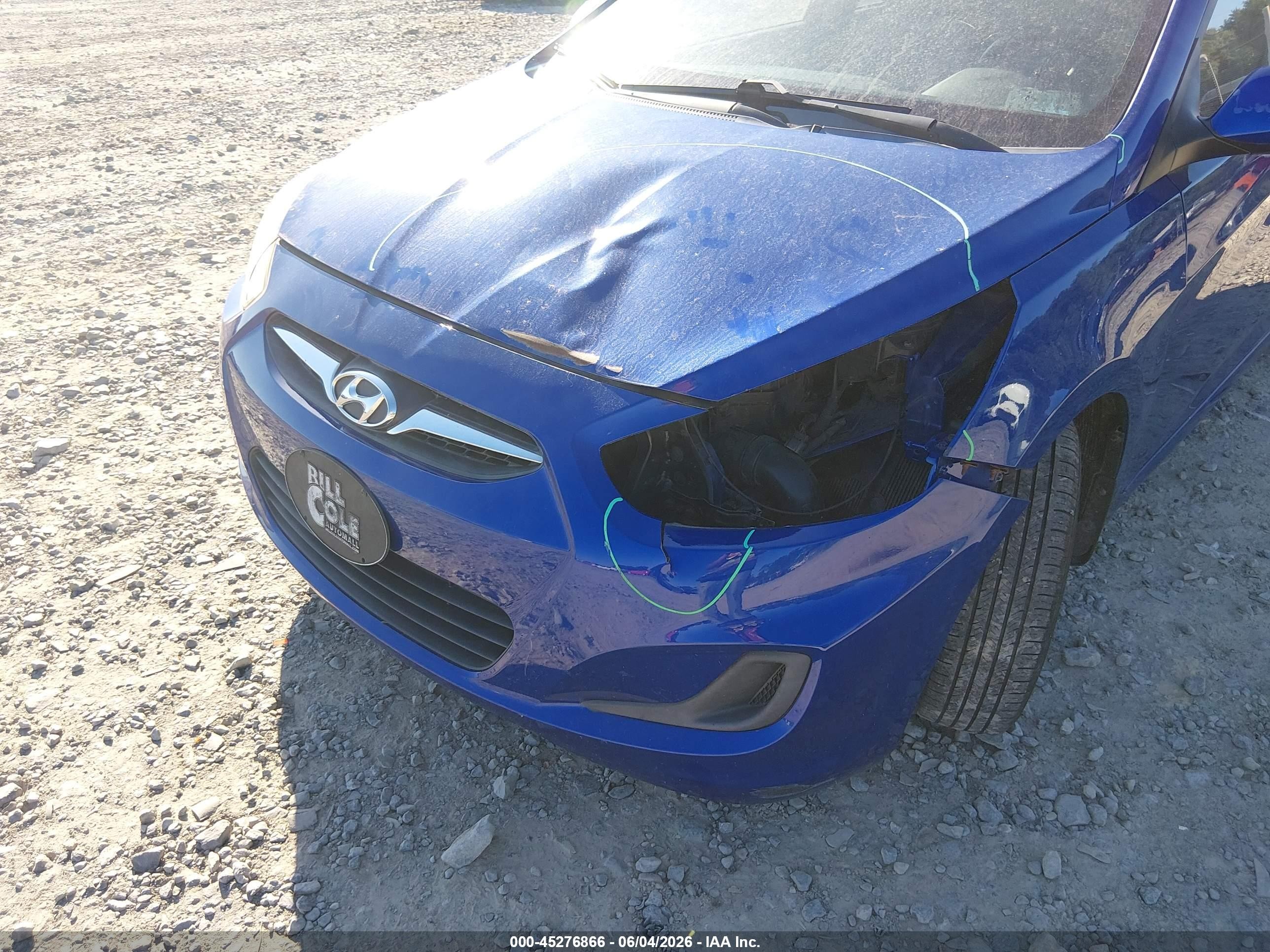 2014 Hyundai Accent Gls Blue vin: KMHCT4AE2EU756057