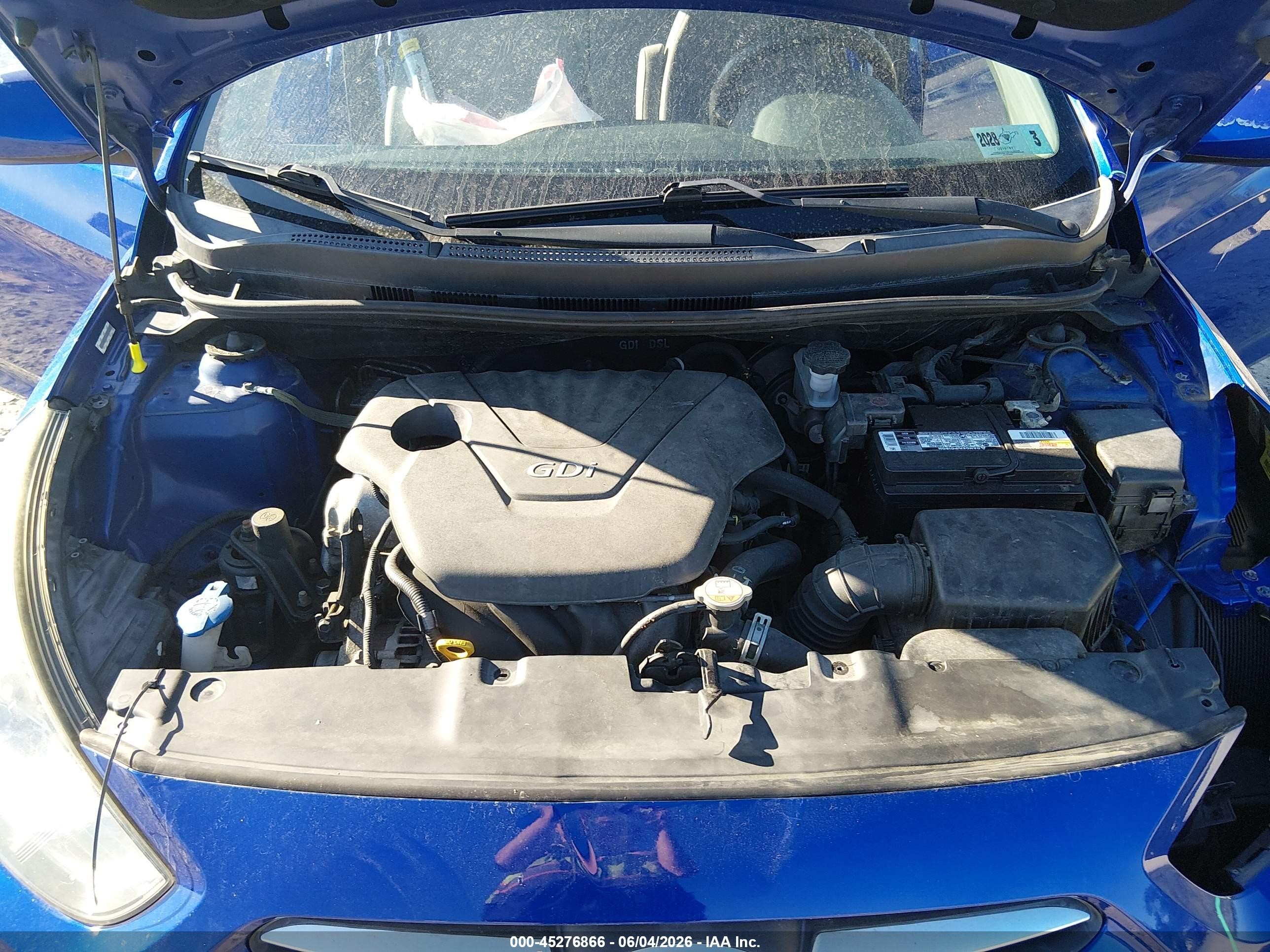 2014 Hyundai Accent Gls Blue vin: KMHCT4AE2EU756057