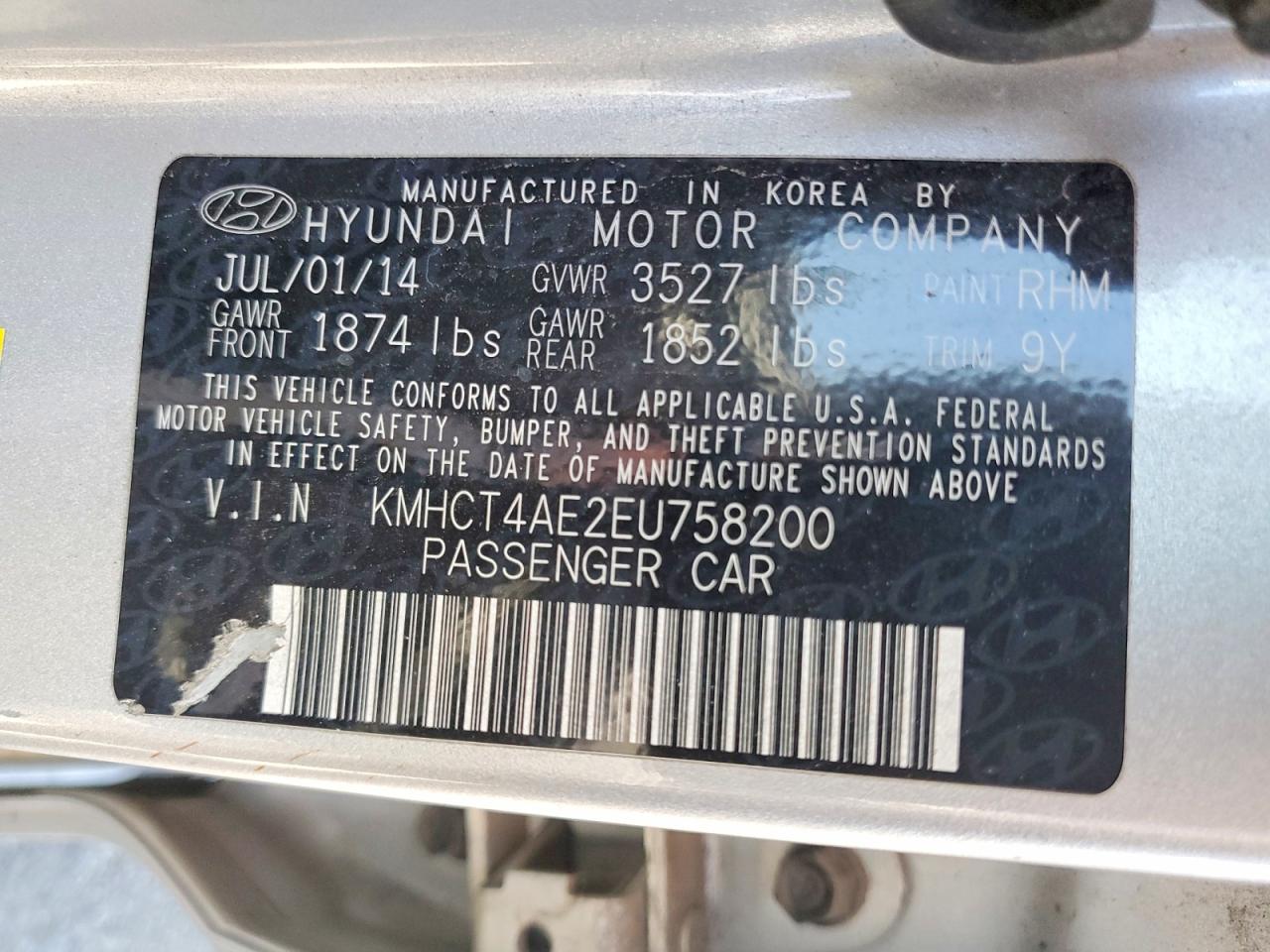 2014 Hyundai Accent Gls Silver vin: KMHCT4AE2EU758200