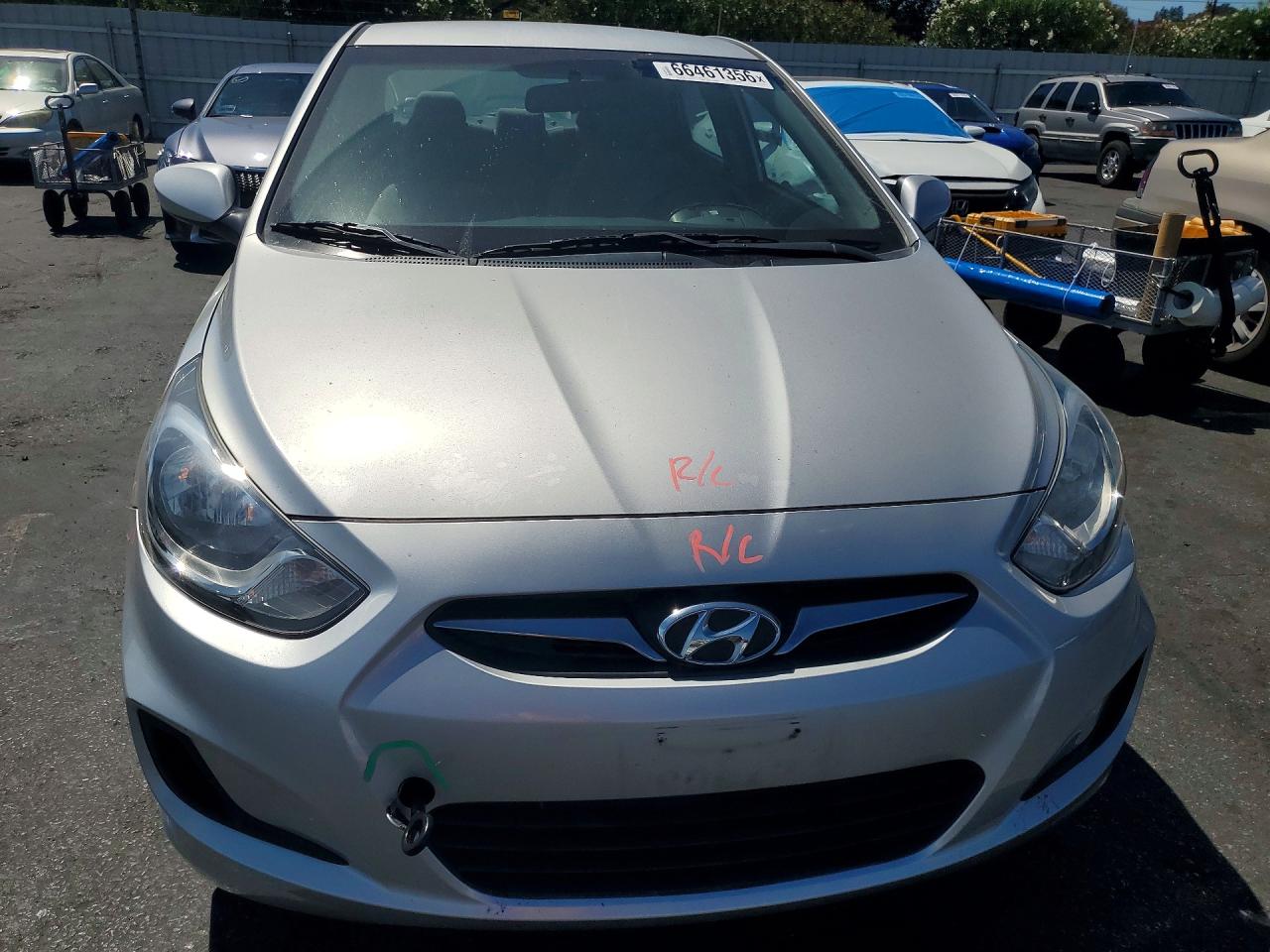 2014 Hyundai Accent Gls Silver vin: KMHCT4AE2EU767737