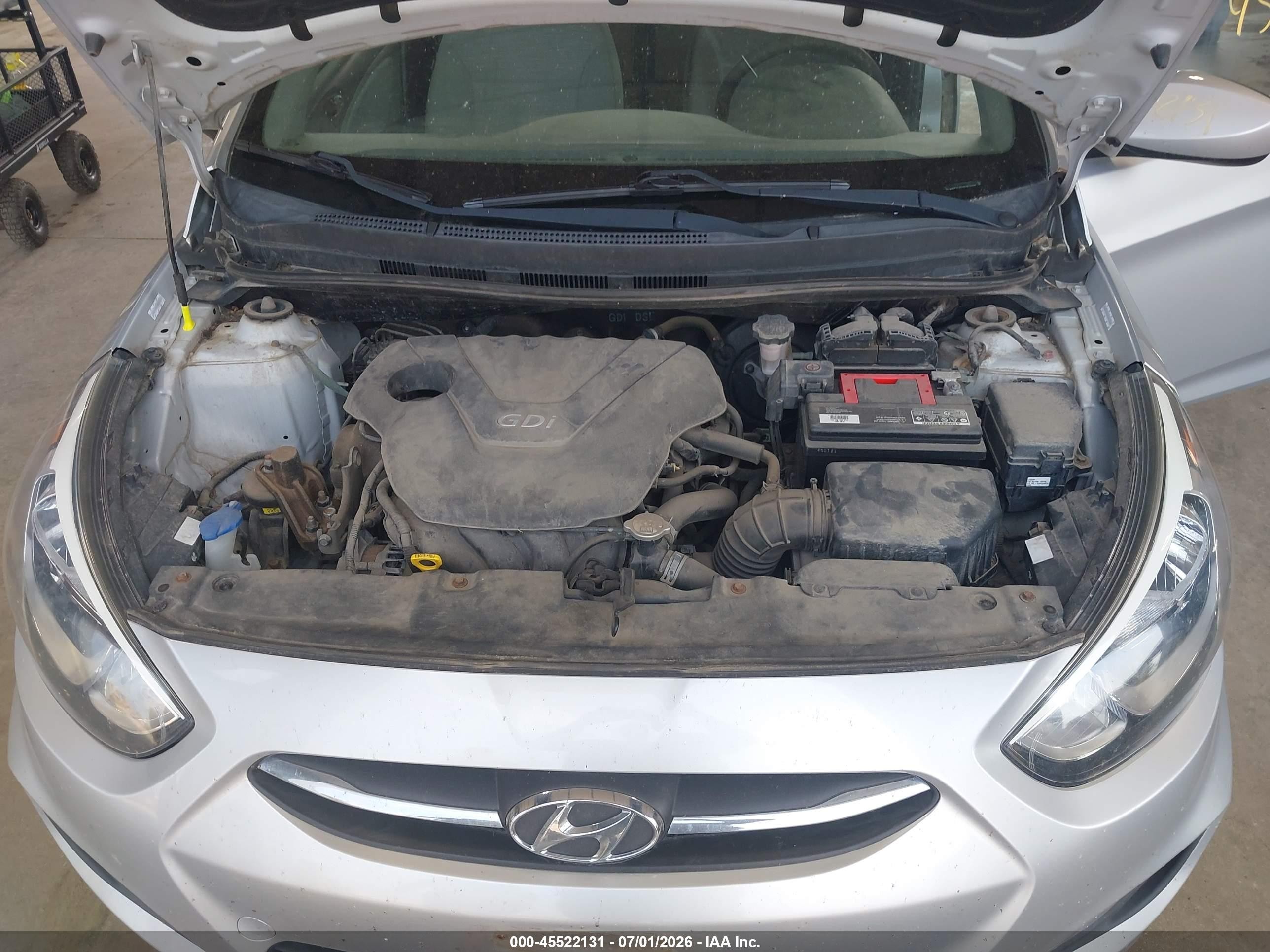 2015 Hyundai Accent Gls Silver vin: KMHCT4AE2FU819305