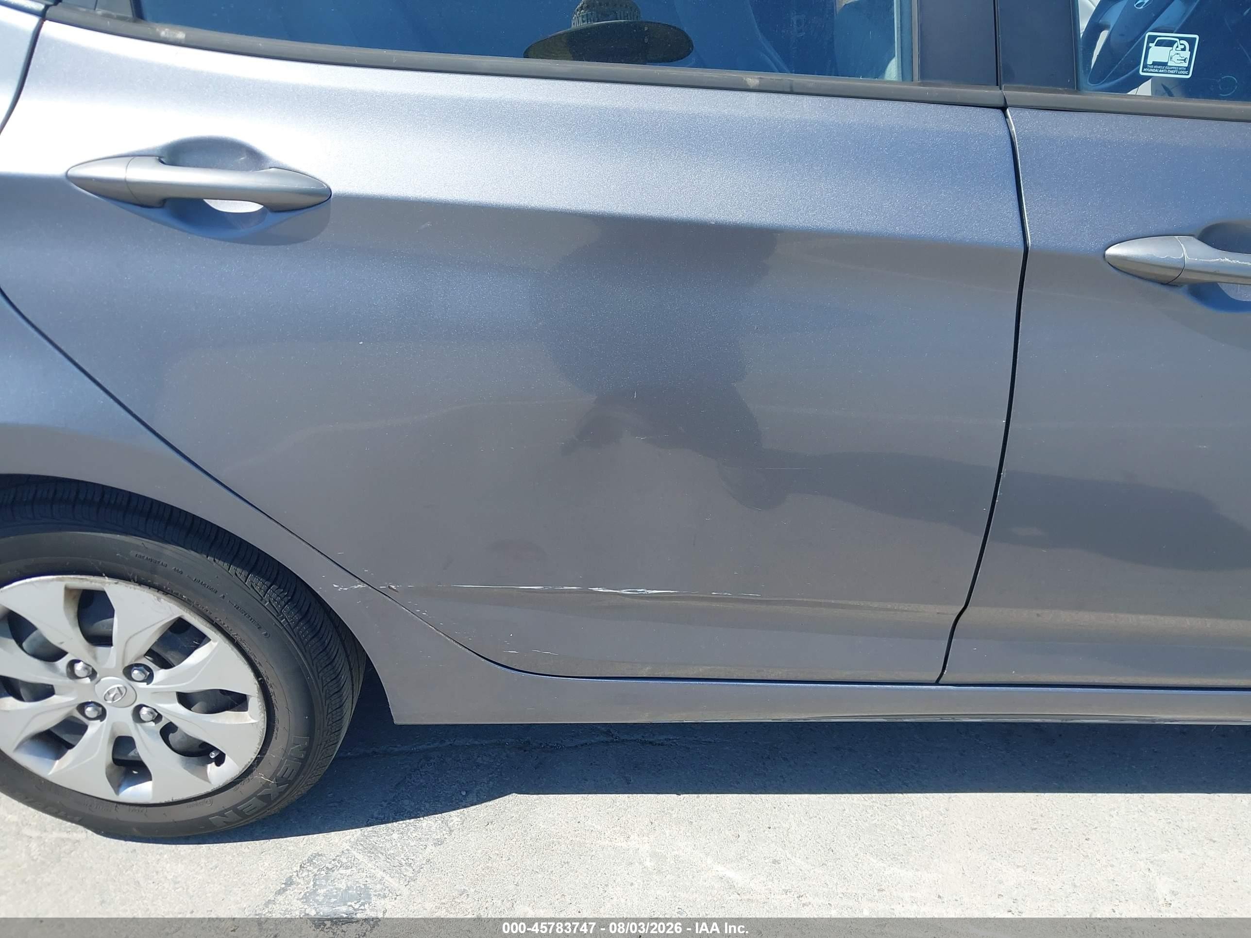 2015 Hyundai Accent Gls Gray vin: KMHCT4AE2FU888768