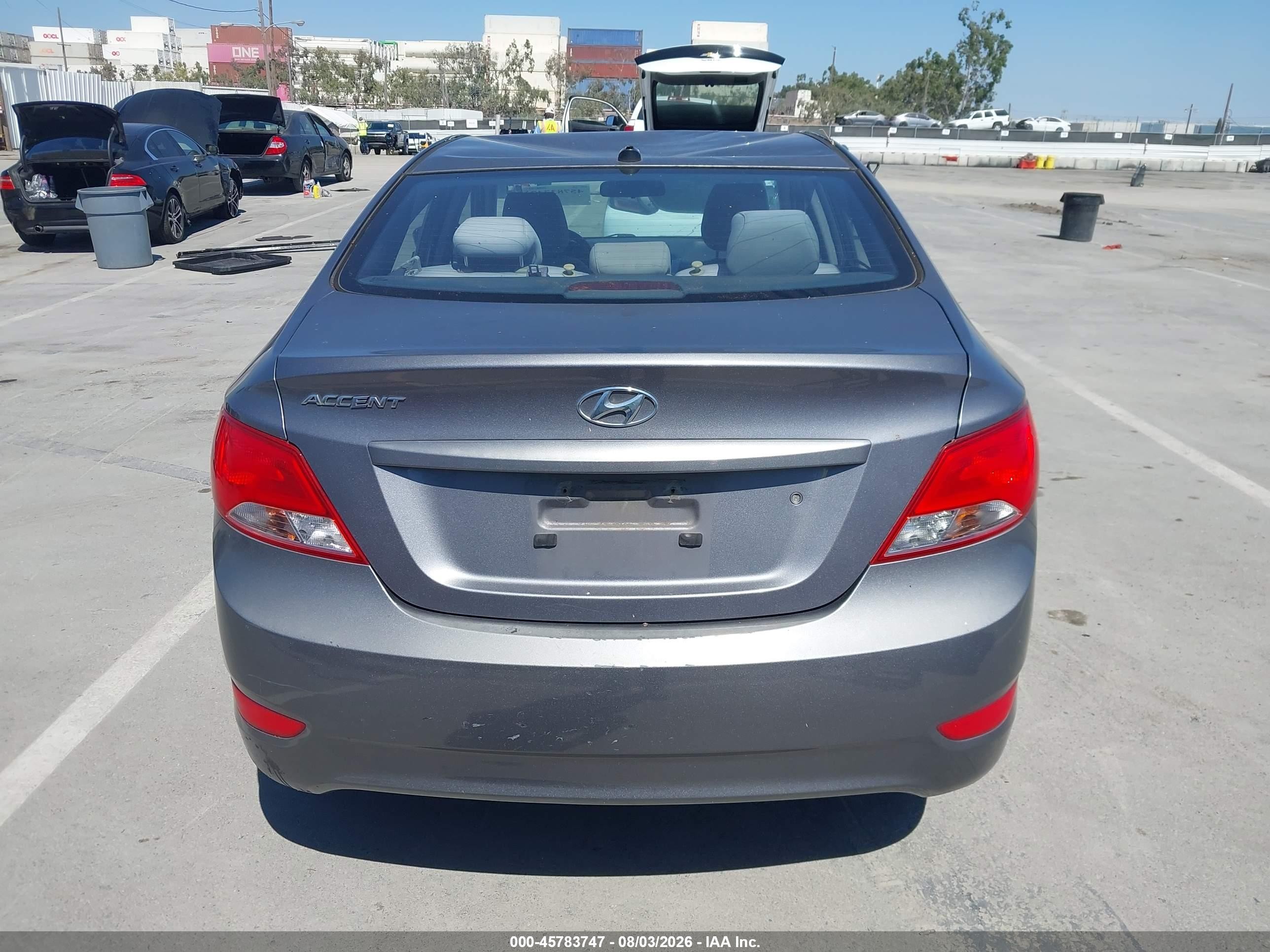 2015 Hyundai Accent Gls Gray vin: KMHCT4AE2FU888768