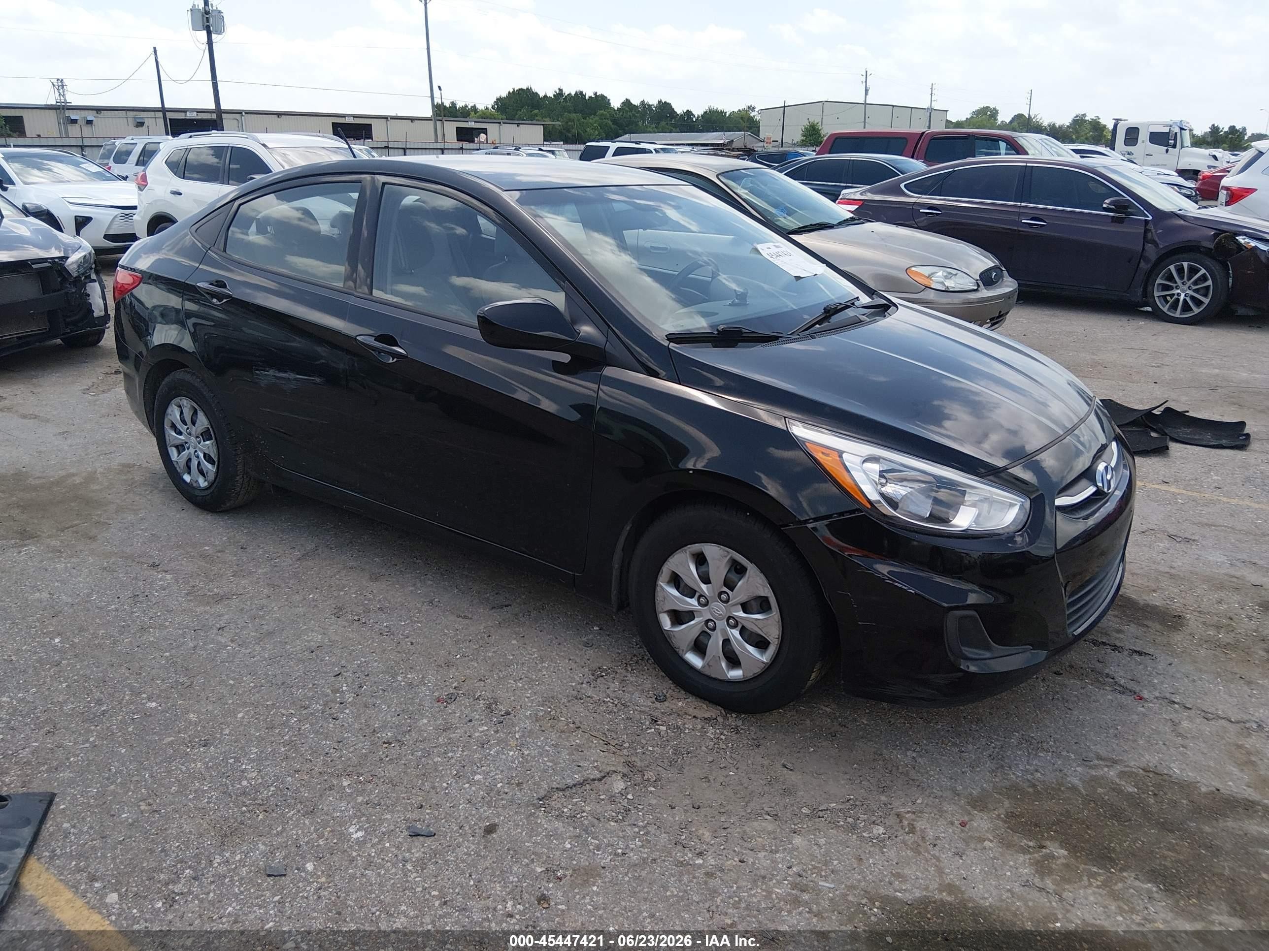 2015 Hyundai Accent Gls Black vin: KMHCT4AE2FU920179