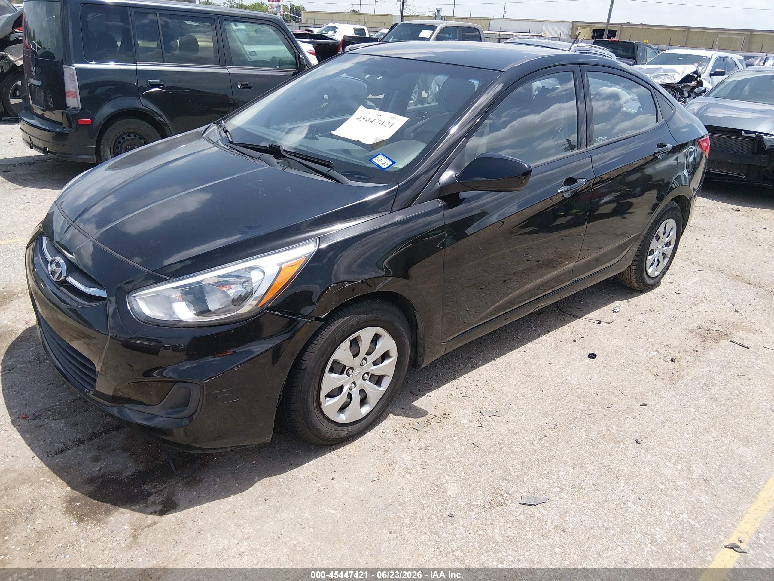 2015 Hyundai Accent Gls Black vin: KMHCT4AE2FU920179
