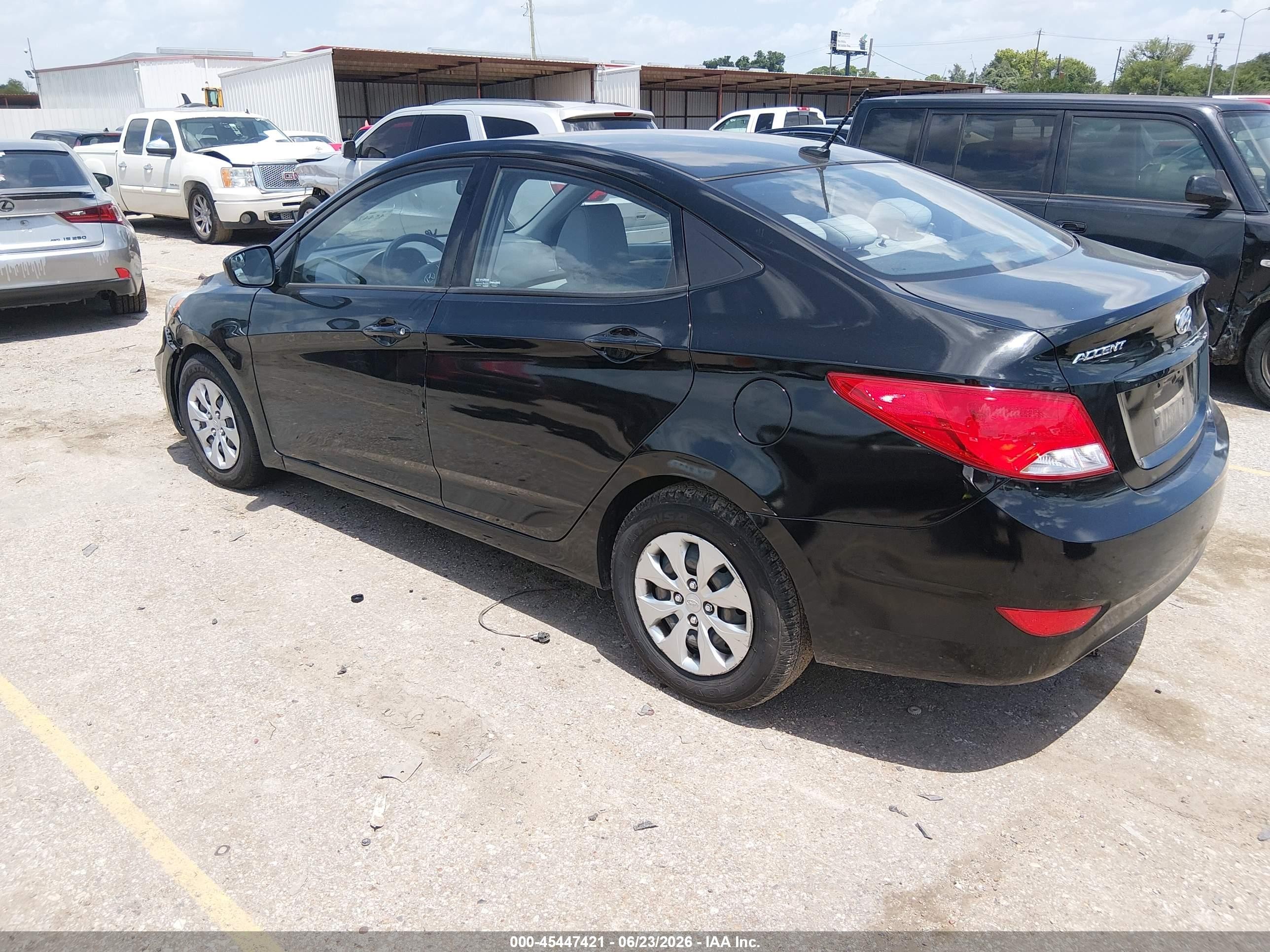 2015 Hyundai Accent Gls Black vin: KMHCT4AE2FU920179