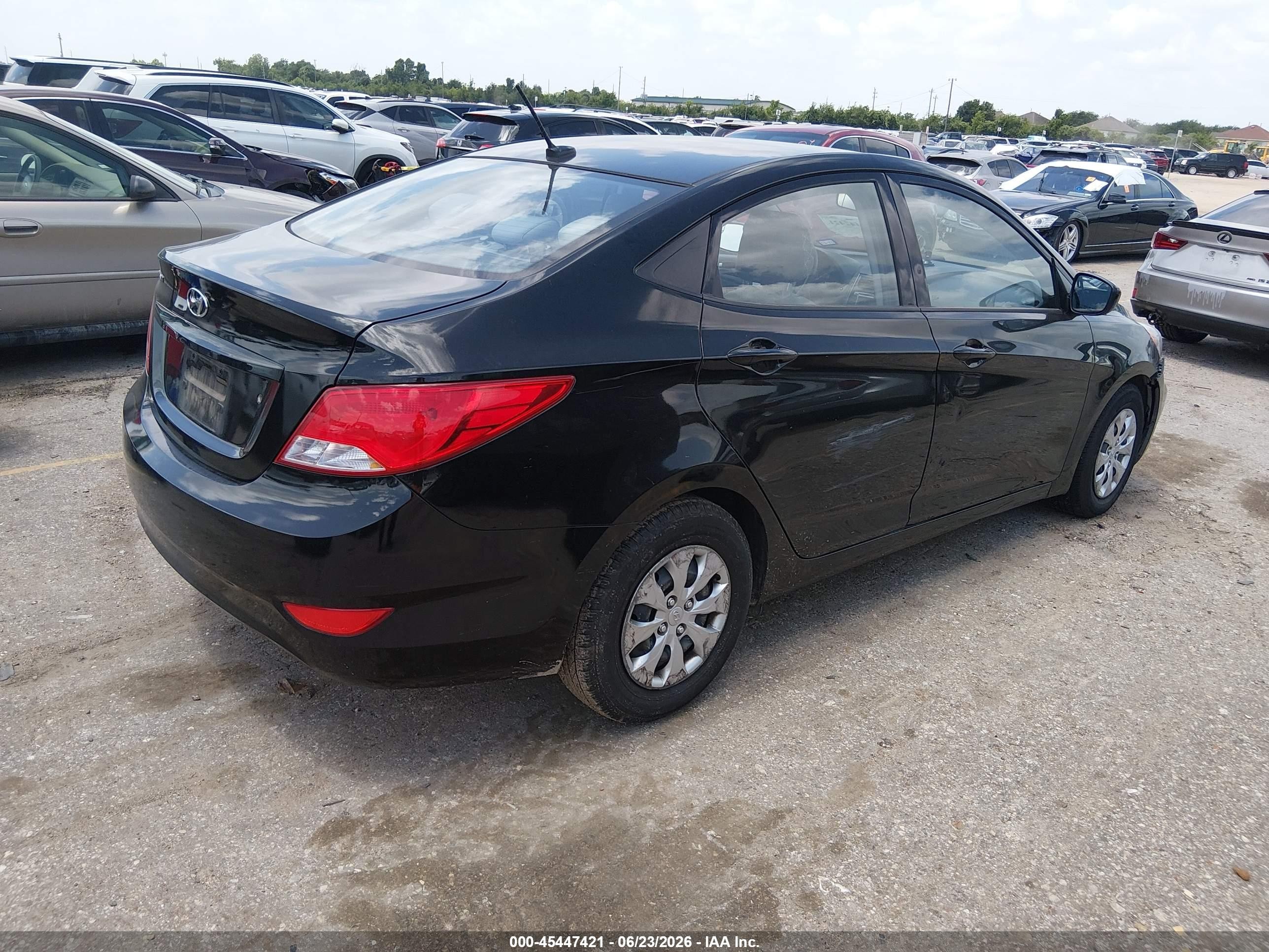 2015 Hyundai Accent Gls Black vin: KMHCT4AE2FU920179