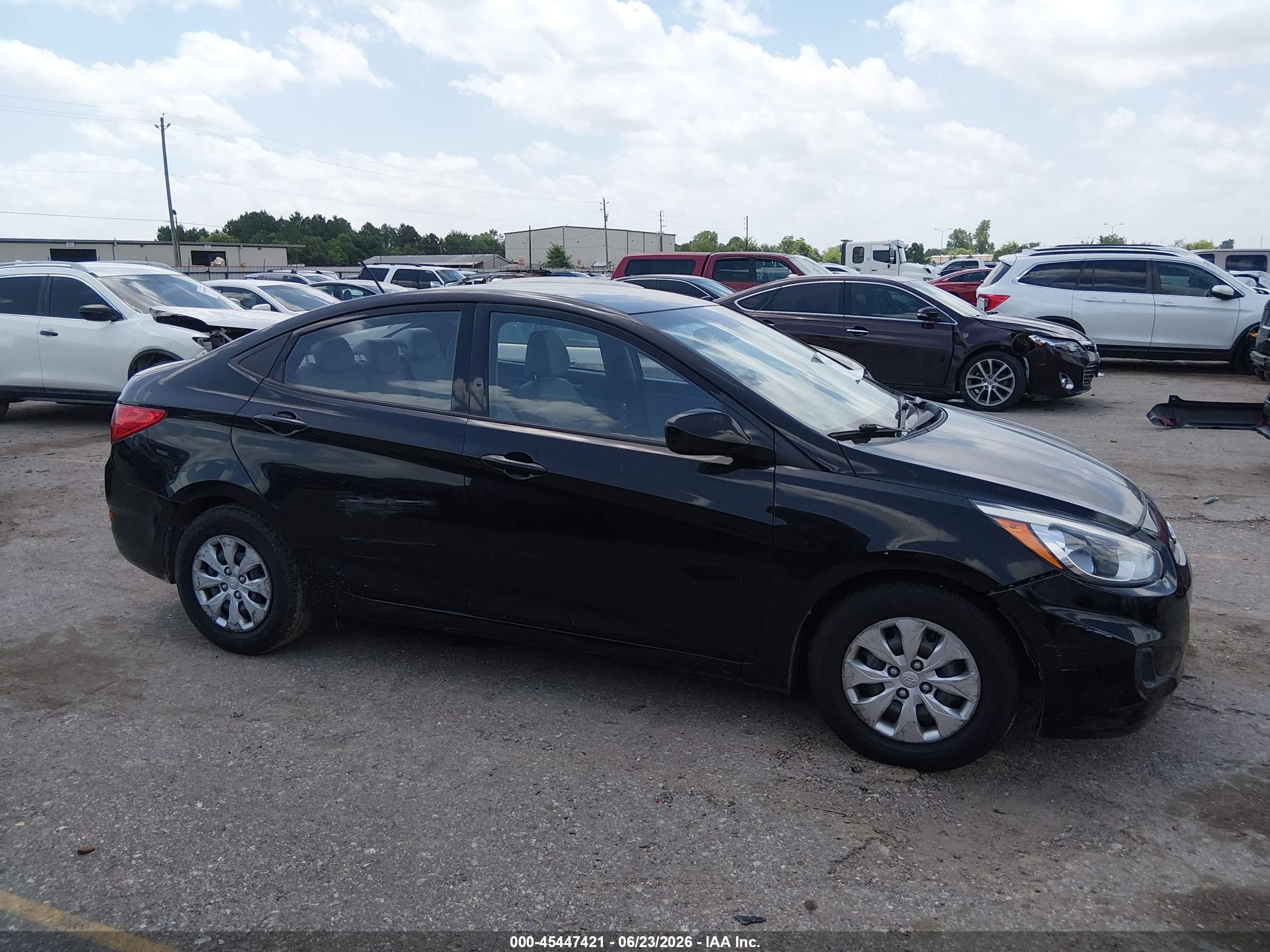 2015 Hyundai Accent Gls Black vin: KMHCT4AE2FU920179