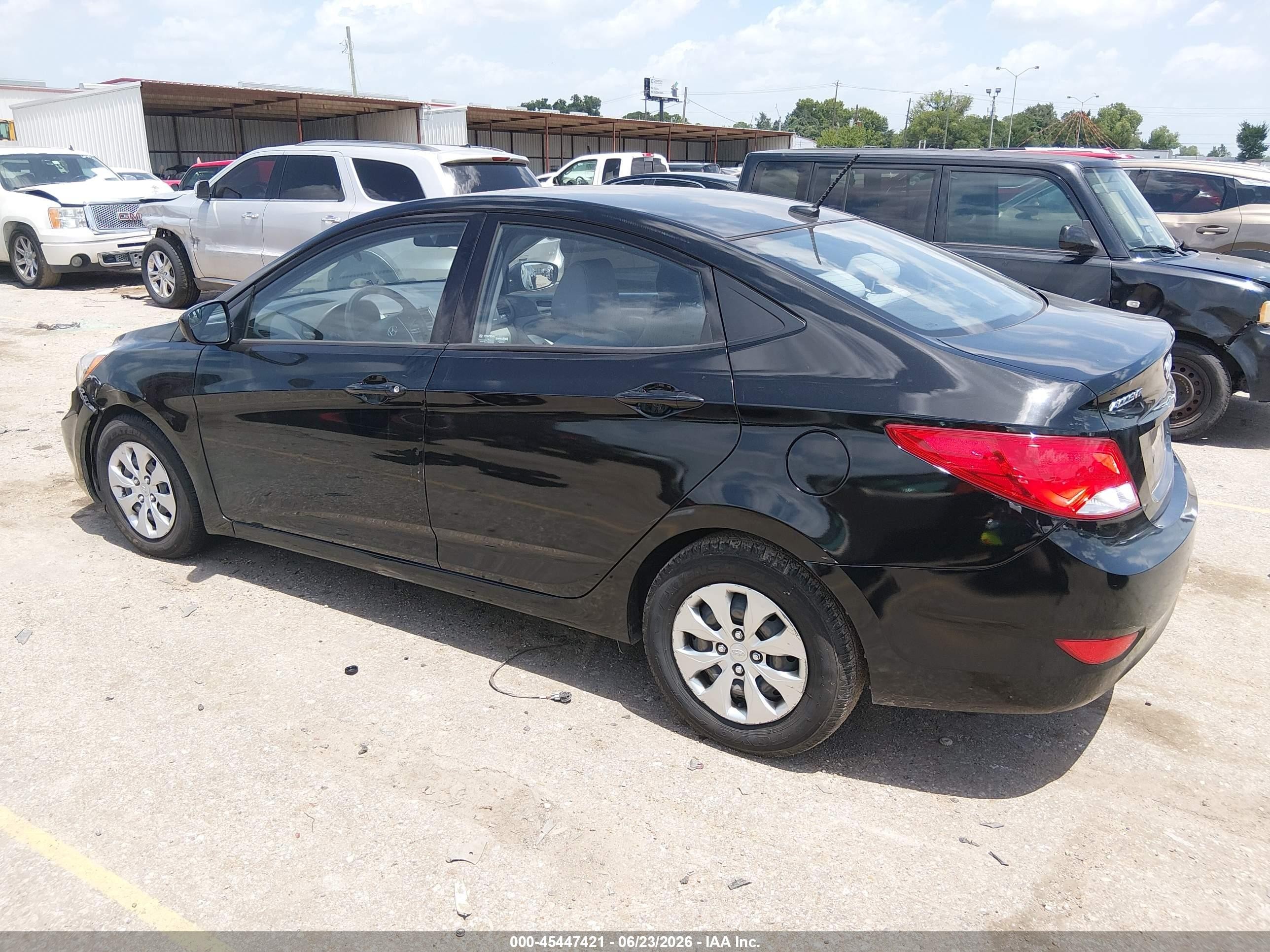 2015 Hyundai Accent Gls Black vin: KMHCT4AE2FU920179