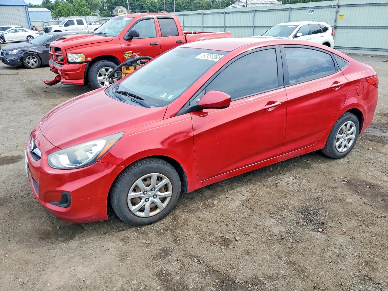 2012 Hyundai Accent Gls Красный vin: KMHCT4AE3CU197180