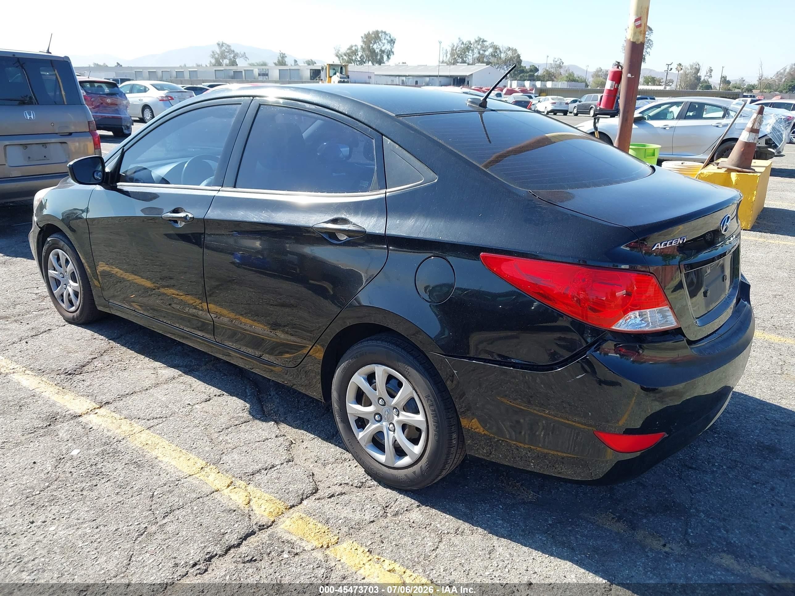 2012 Hyundai Accent Gls Black vin: KMHCT4AE3CU209585
