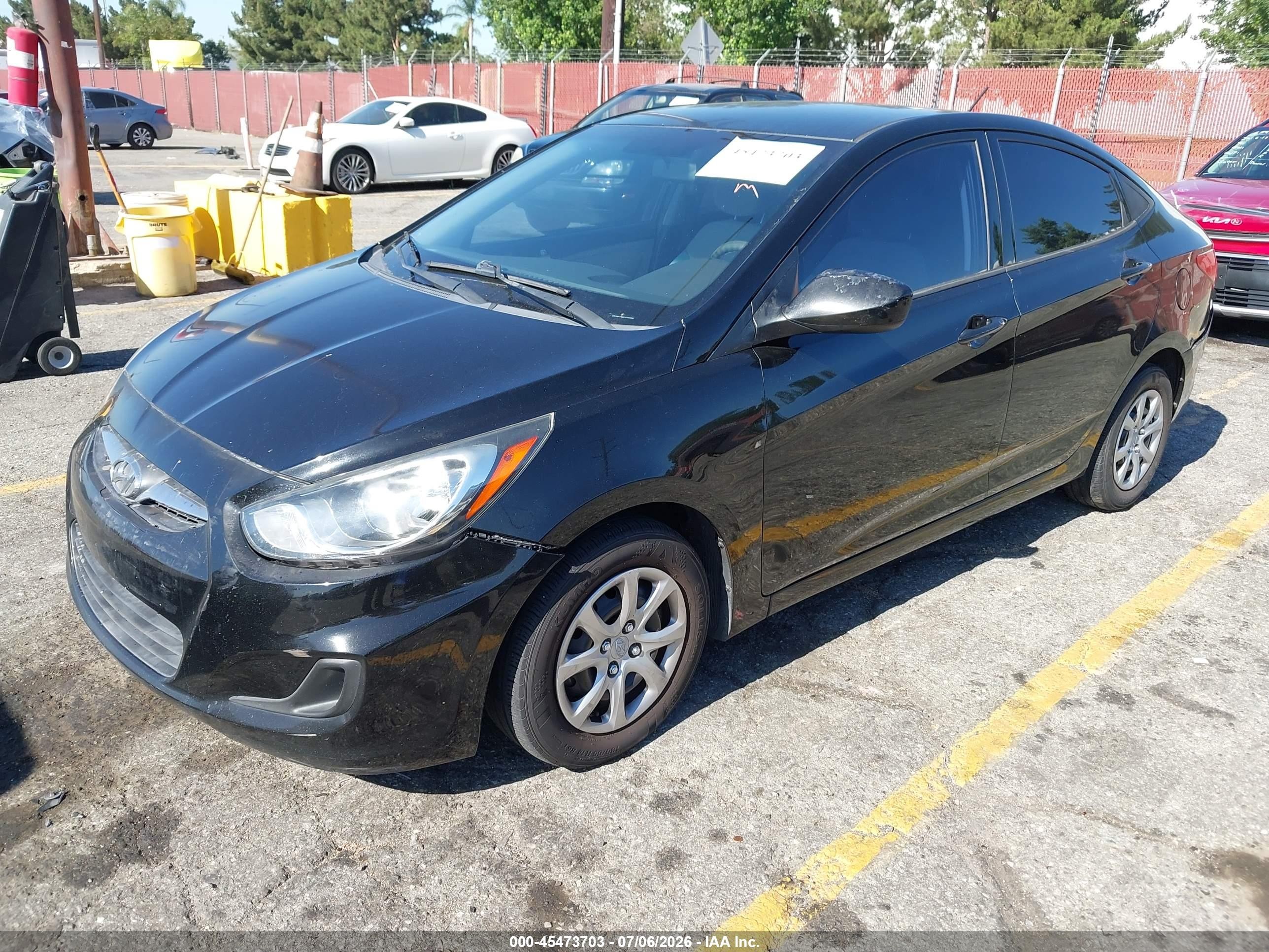 2012 Hyundai Accent Gls Black vin: KMHCT4AE3CU209585