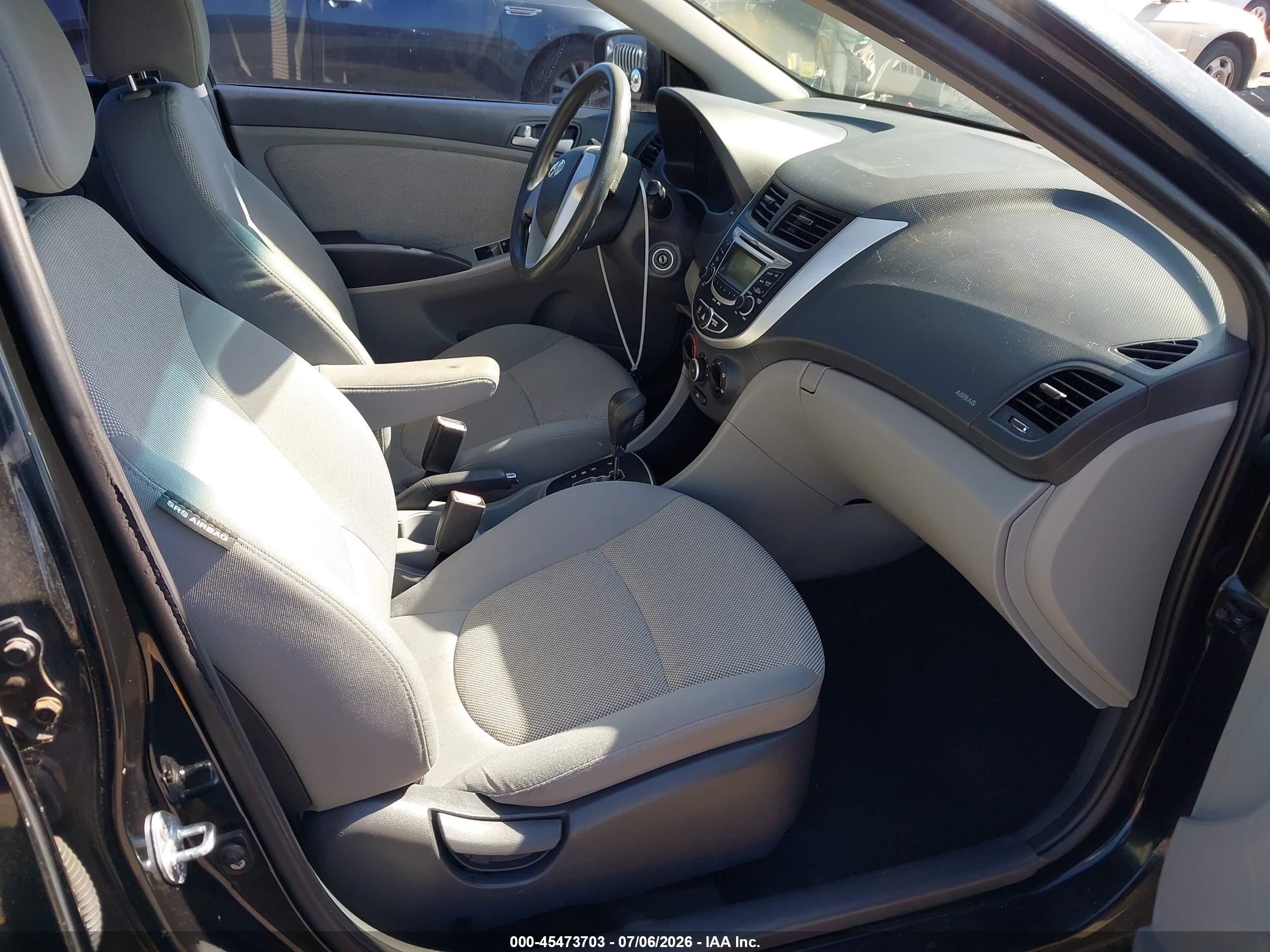 2012 Hyundai Accent Gls Black vin: KMHCT4AE3CU209585