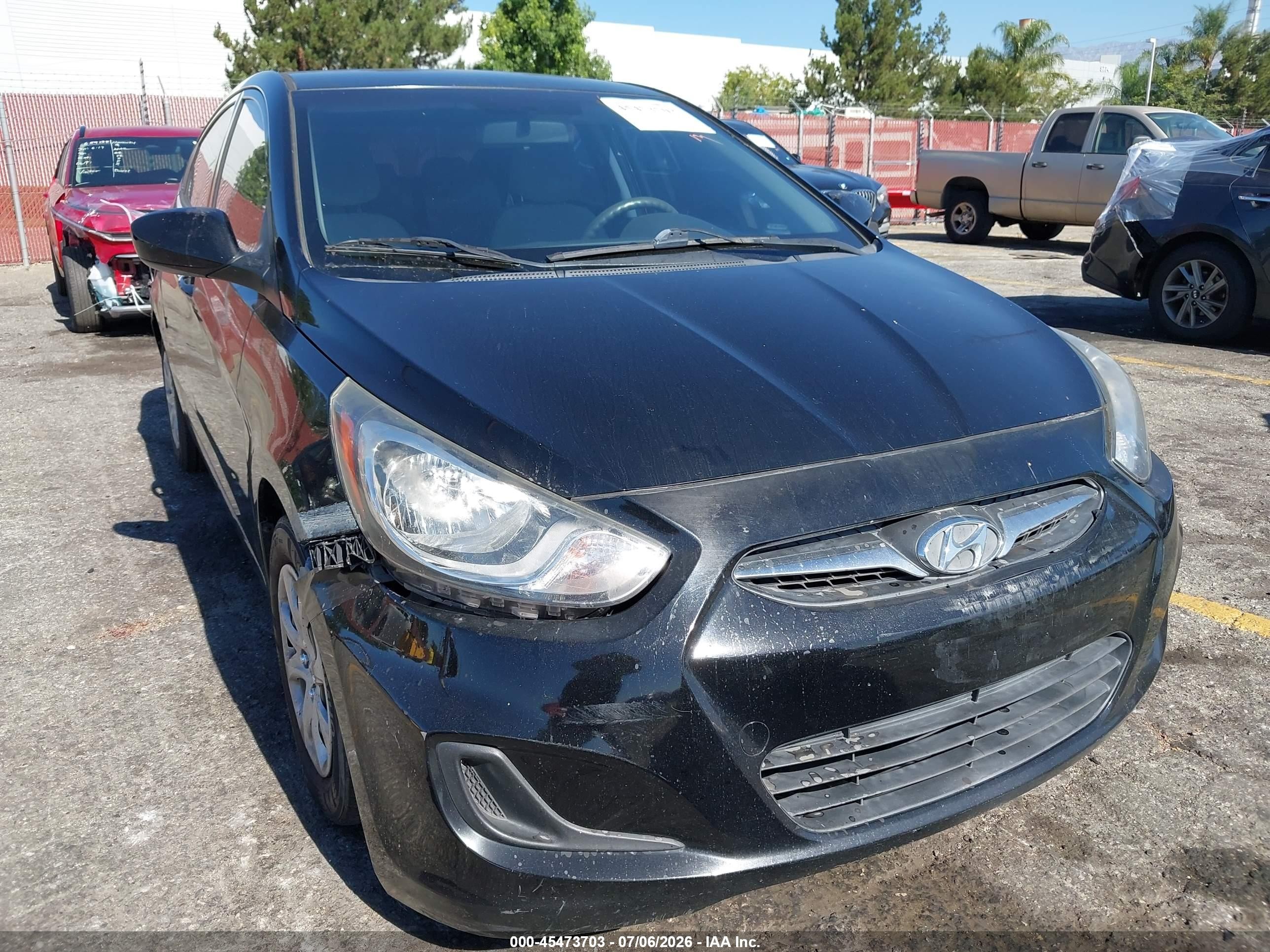 2012 Hyundai Accent Gls Black vin: KMHCT4AE3CU209585