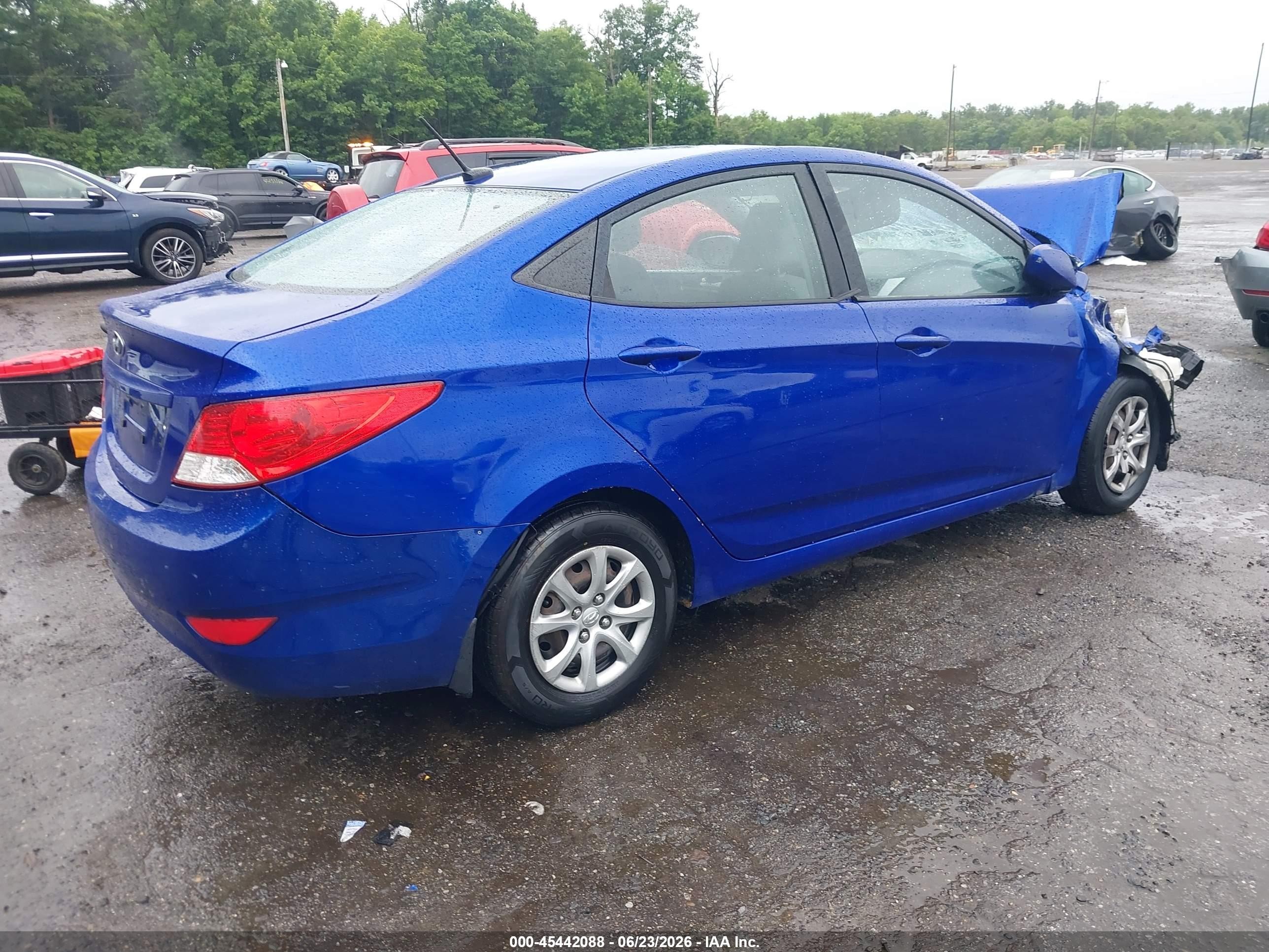 2013 Hyundai Accent Gls Blue vin: KMHCT4AE3DU362162