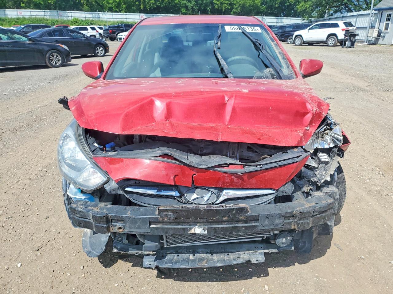 2013 Hyundai Accent Gls Red vin: KMHCT4AE3DU385134