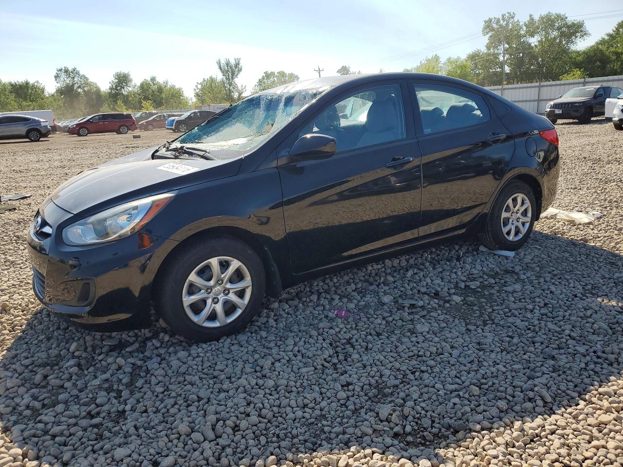 2013 Hyundai Accent Gls Black vin: KMHCT4AE3DU397459
