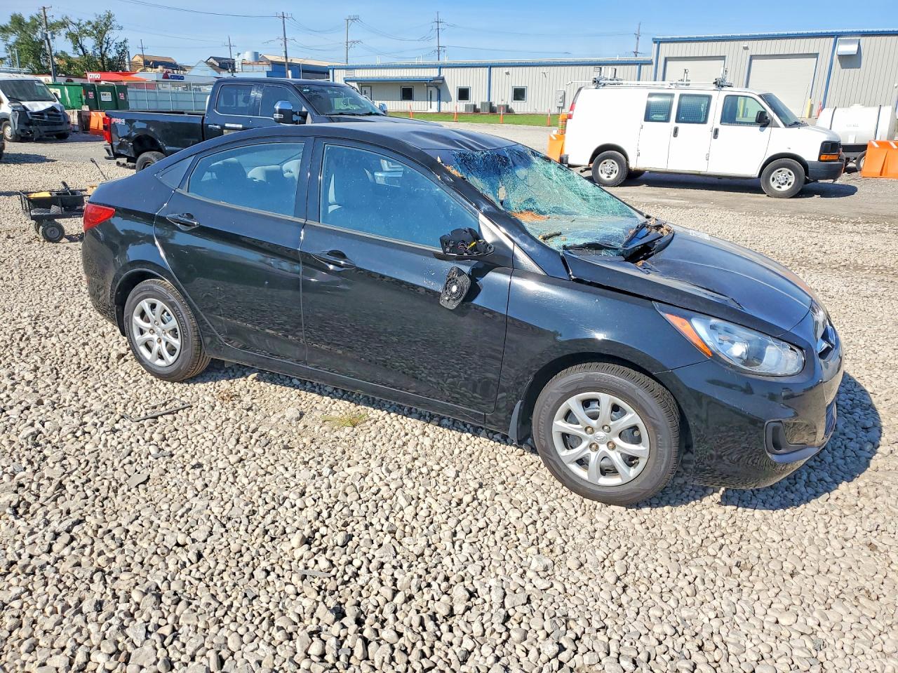 2013 Hyundai Accent Gls Black vin: KMHCT4AE3DU397459