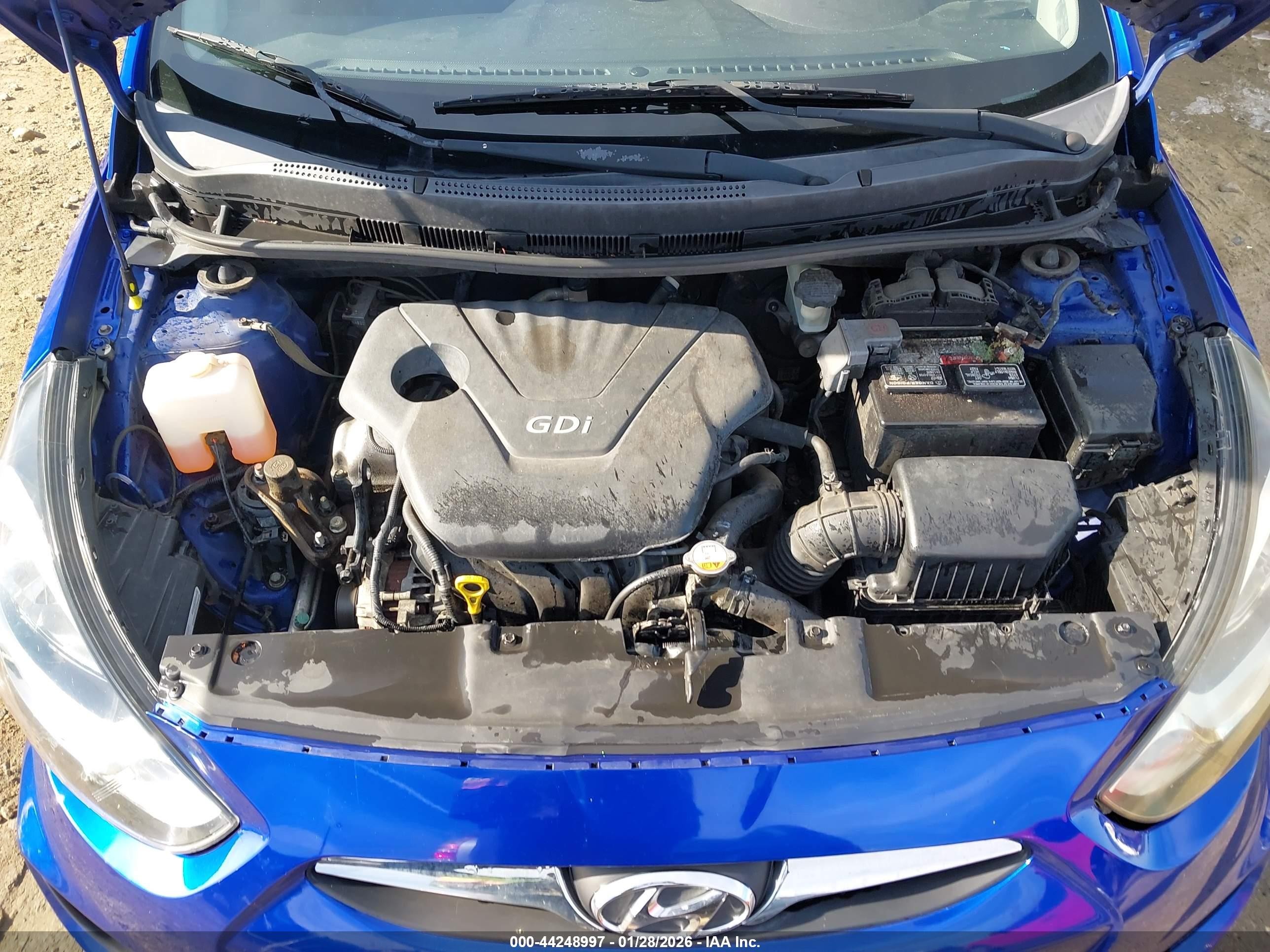 2013 Hyundai Accent Gls Синий vin: KMHCT4AE3DU477800