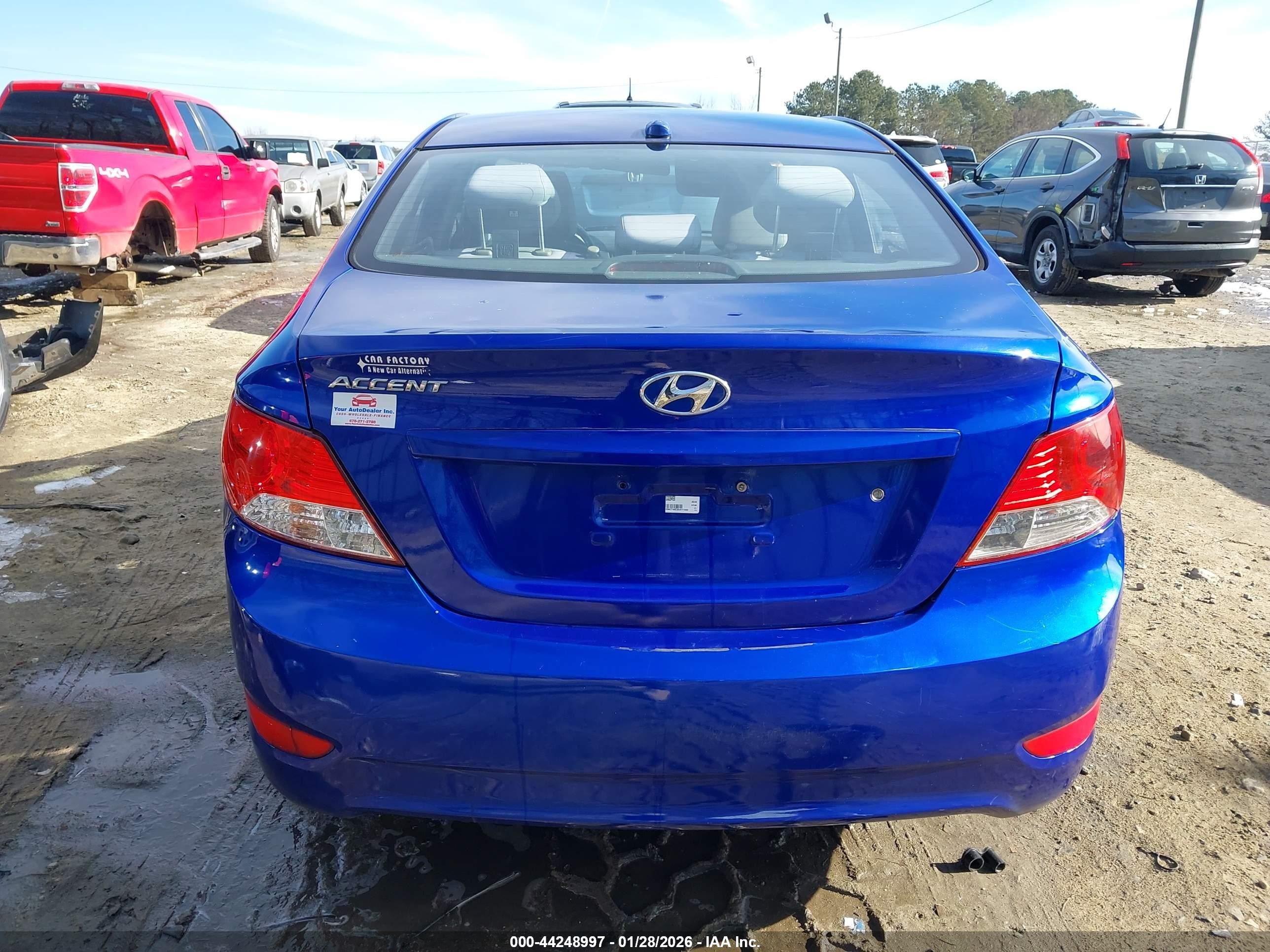 2013 Hyundai Accent Gls Синий vin: KMHCT4AE3DU477800