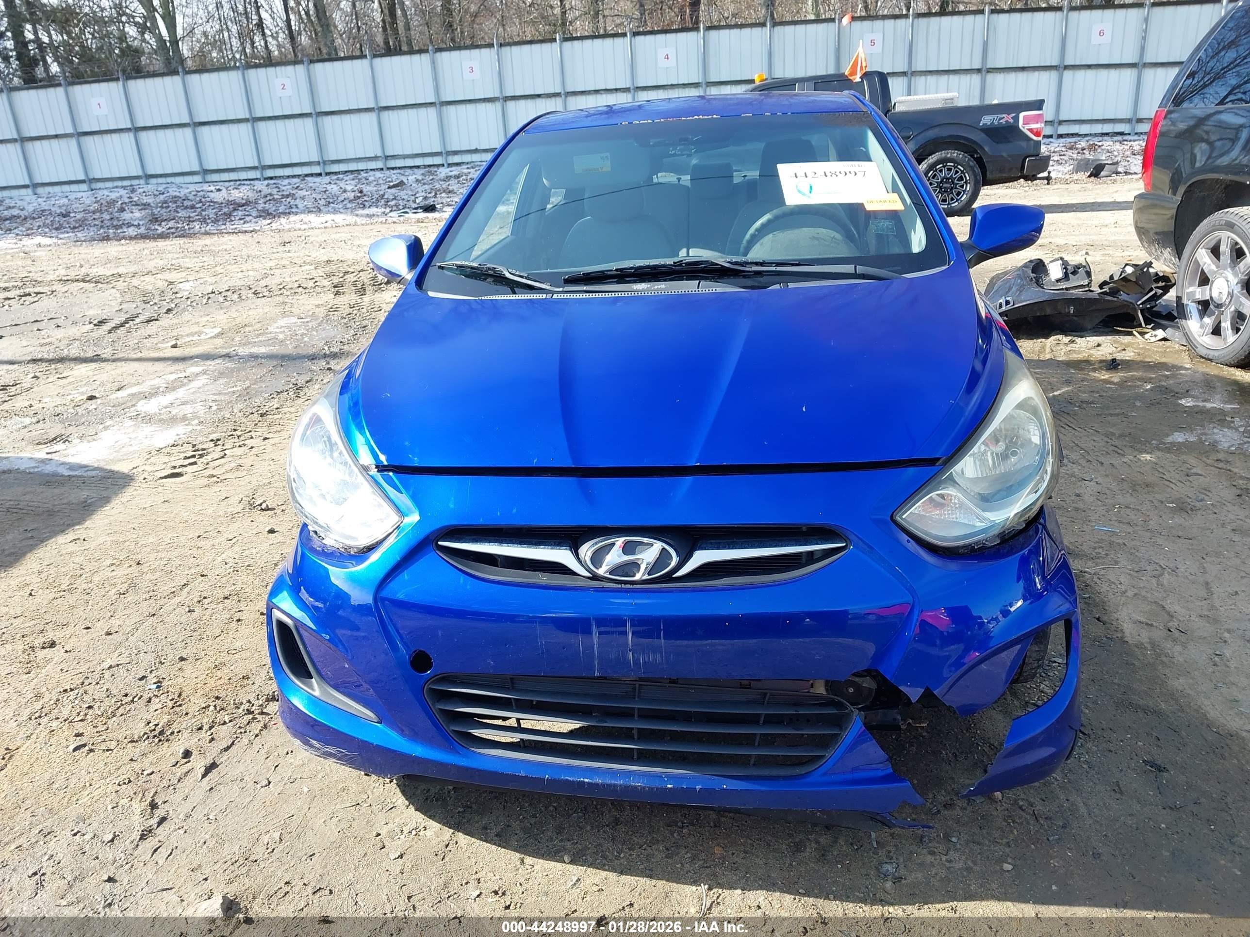 2013 Hyundai Accent Gls Синий vin: KMHCT4AE3DU477800