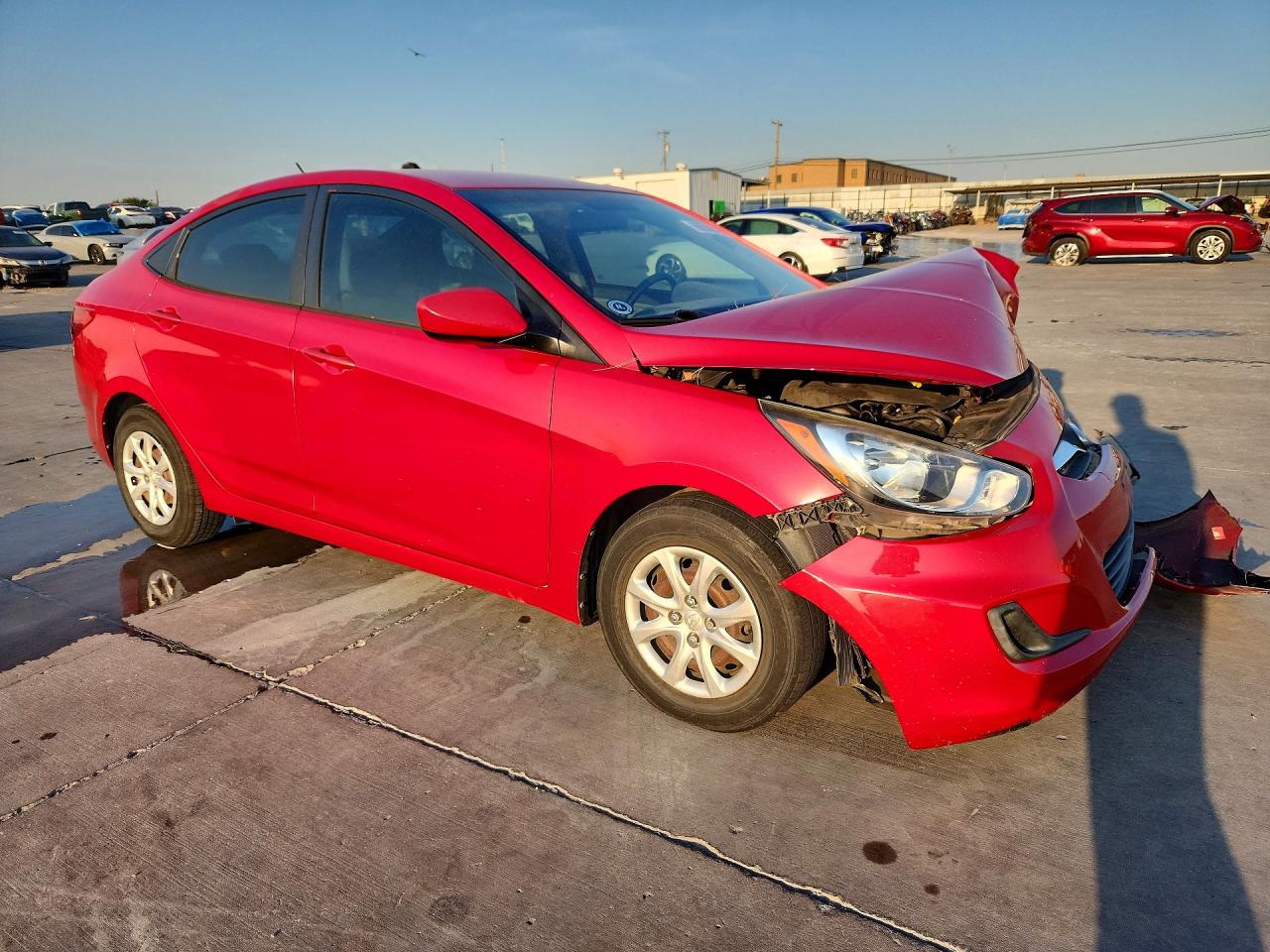 2013 Hyundai Accent Gls Red vin: KMHCT4AE3DU526218