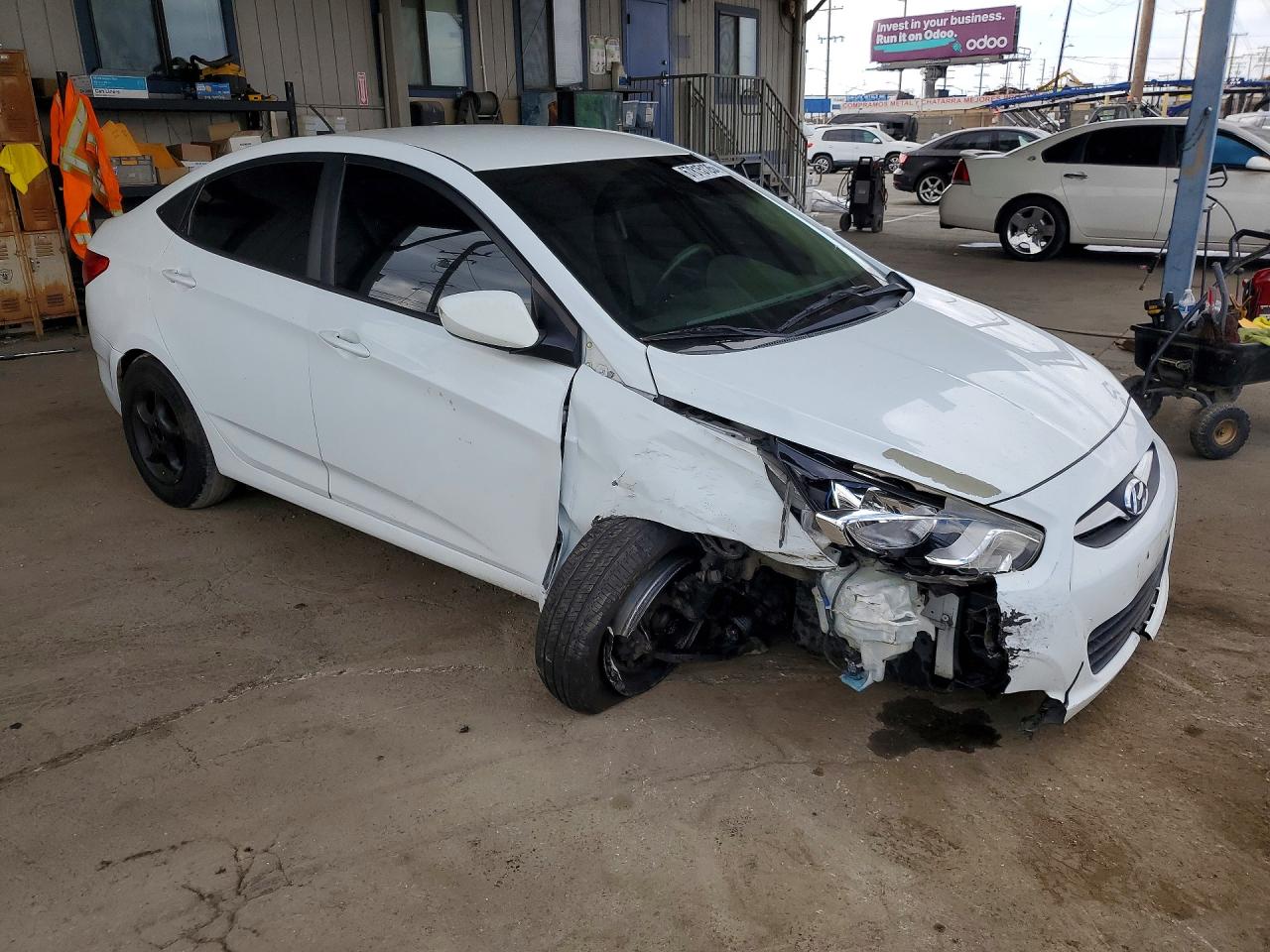 2013 Hyundai Accent Gls White vin: KMHCT4AE3DU537803