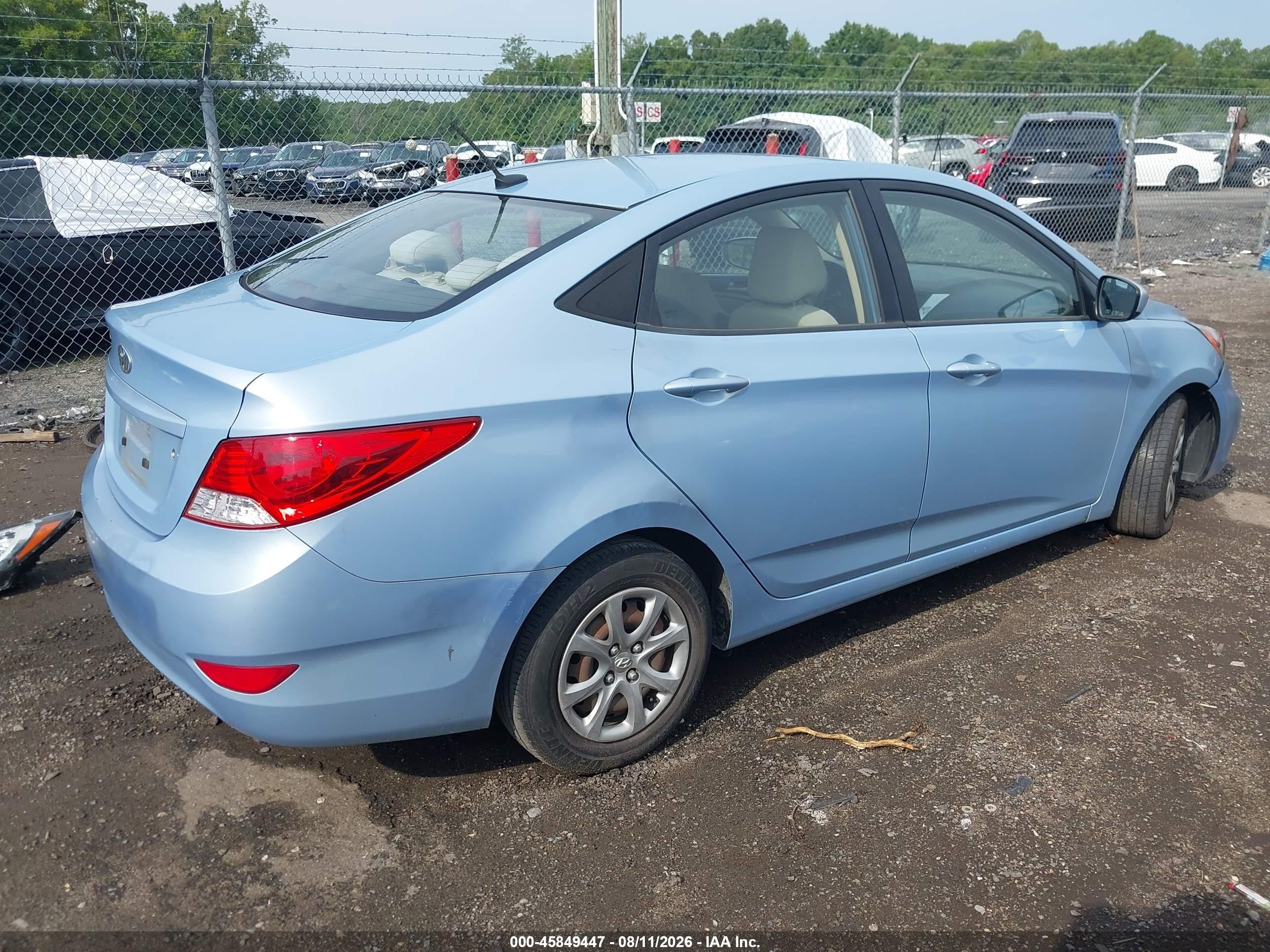 2013 Hyundai Accent Gls Синий vin: KMHCT4AE3DU562054