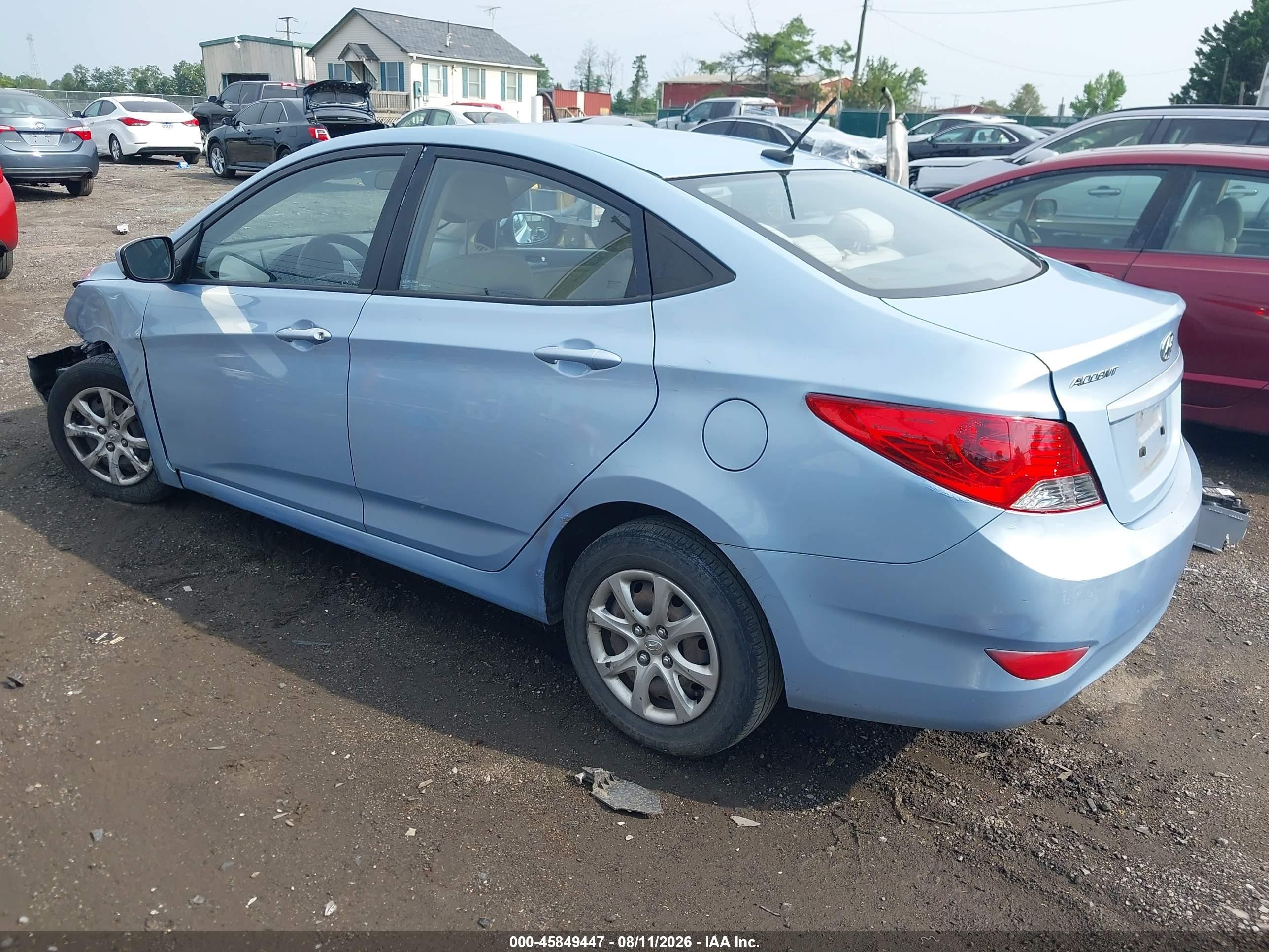 2013 Hyundai Accent Gls Синий vin: KMHCT4AE3DU562054
