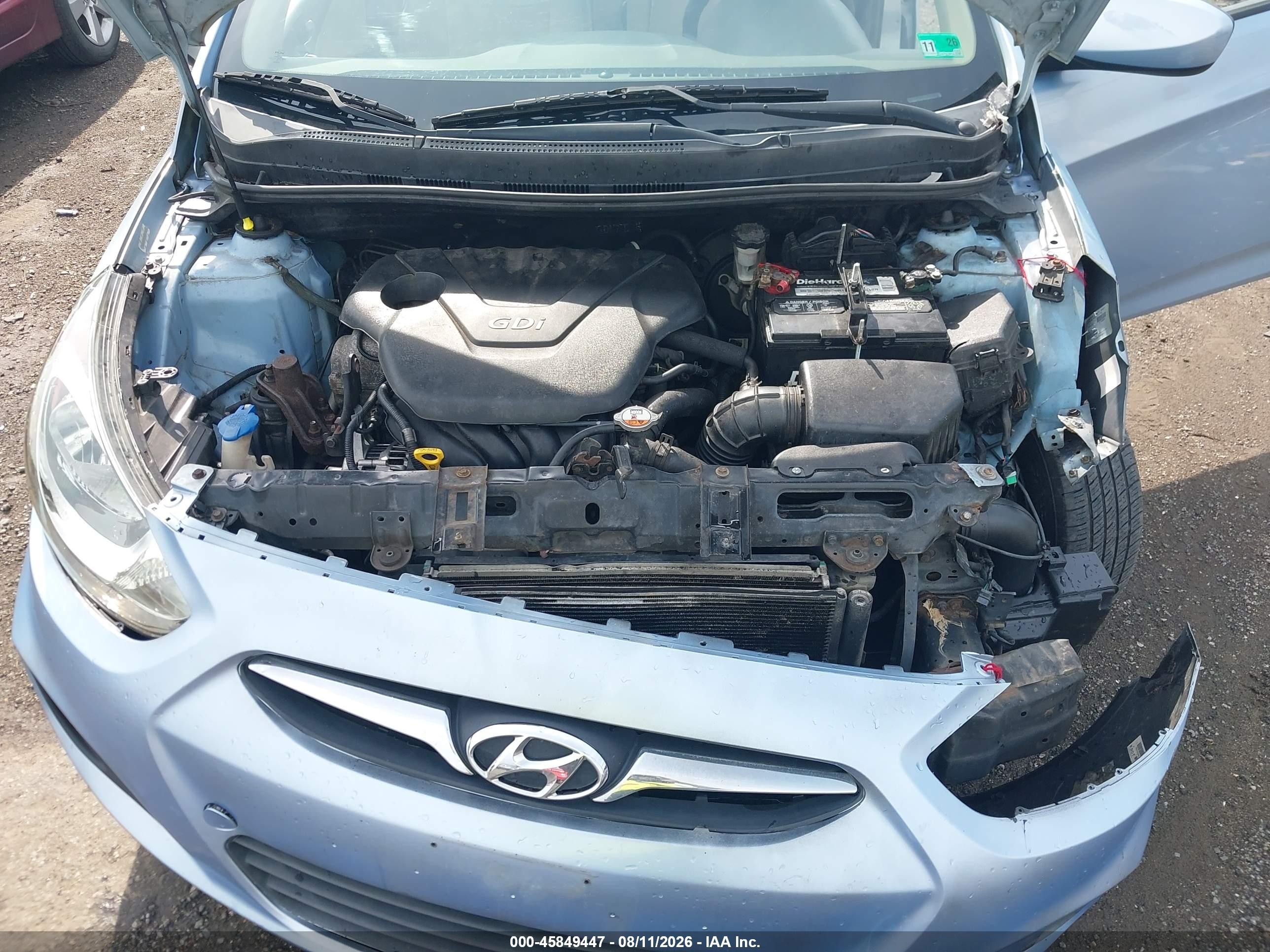 2013 Hyundai Accent Gls Синий vin: KMHCT4AE3DU562054