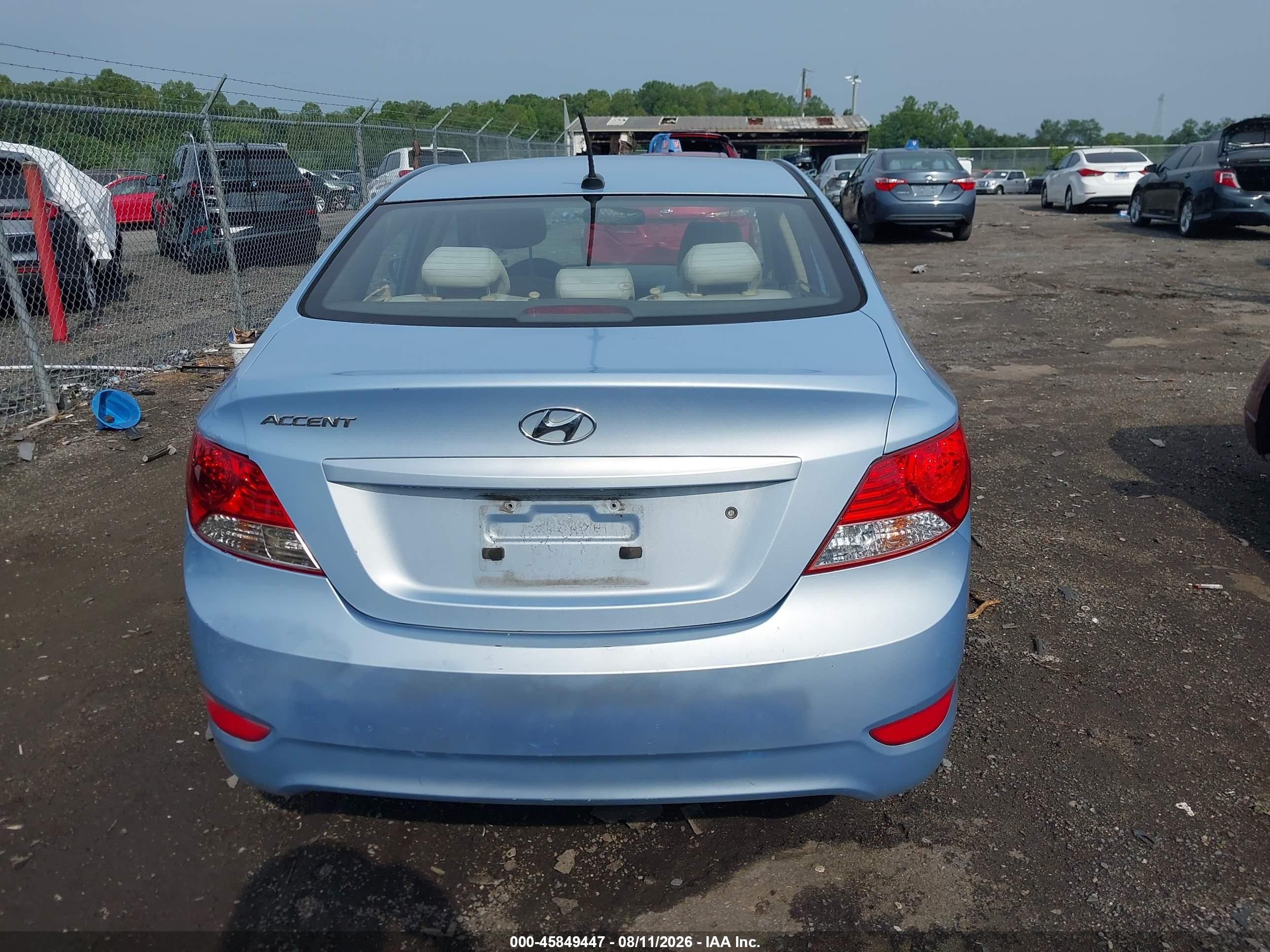 2013 Hyundai Accent Gls Синий vin: KMHCT4AE3DU562054