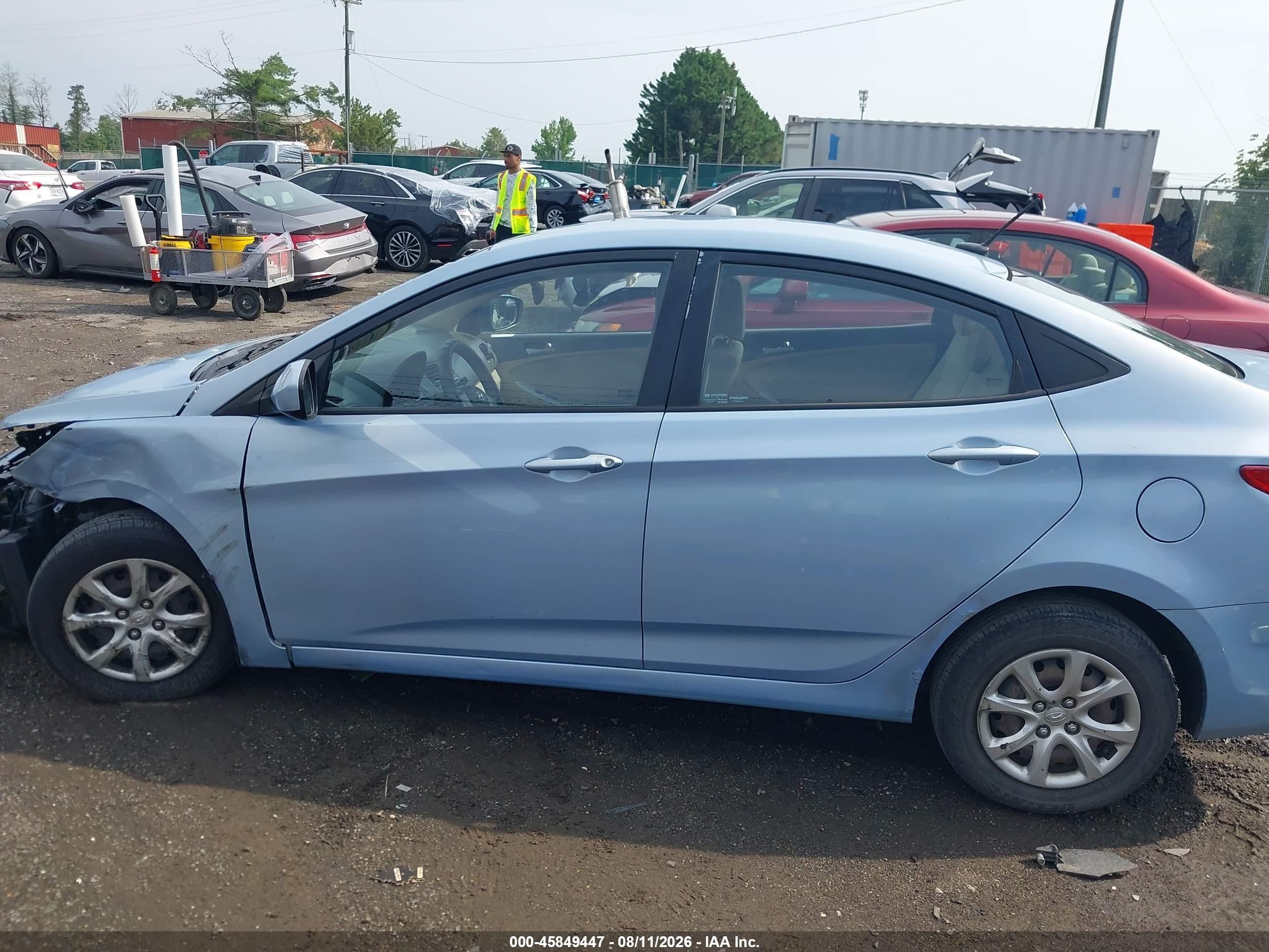 2013 Hyundai Accent Gls Синий vin: KMHCT4AE3DU562054