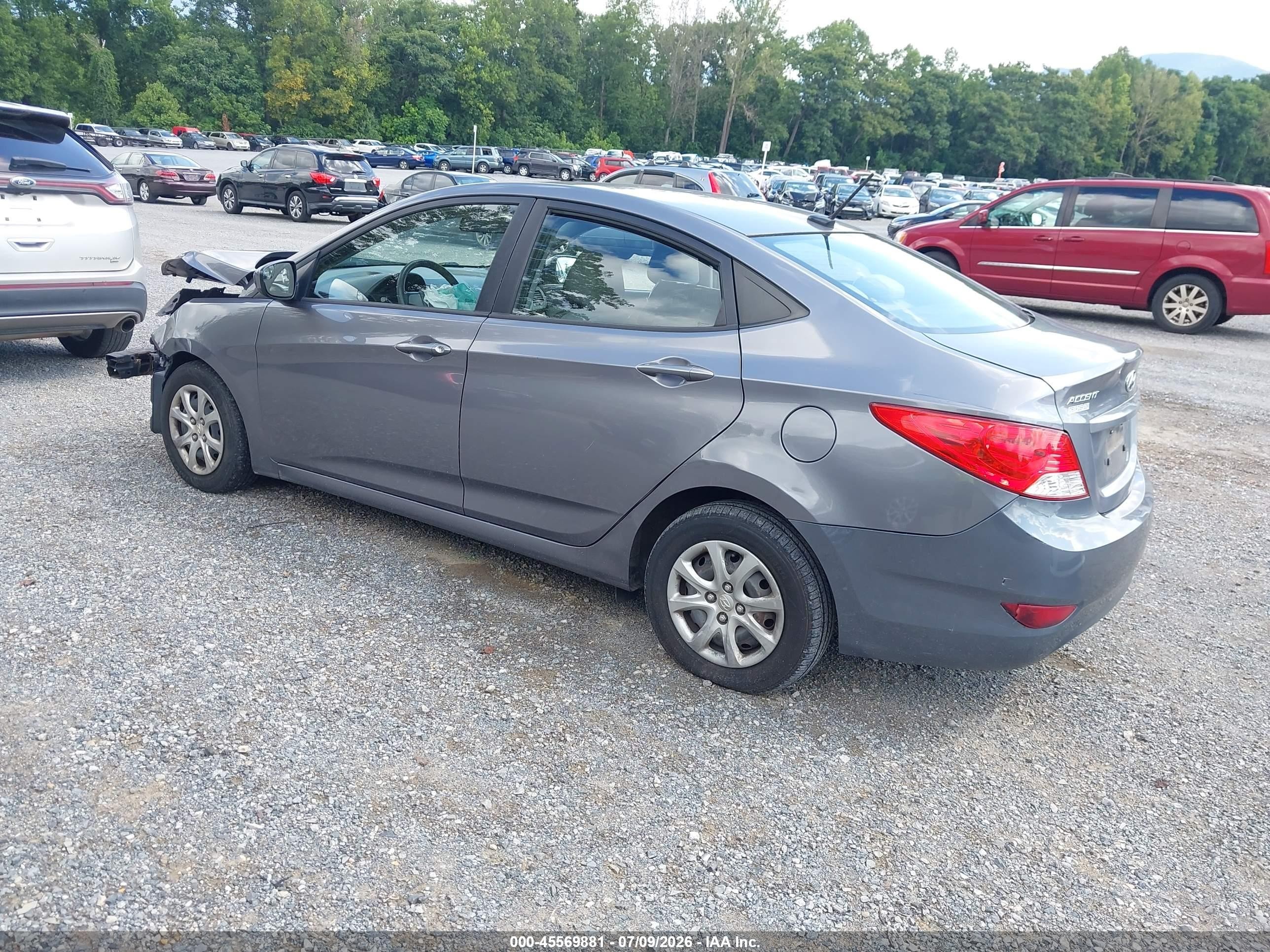 2014 Hyundai Accent Gls Gray vin: KMHCT4AE3EU639880