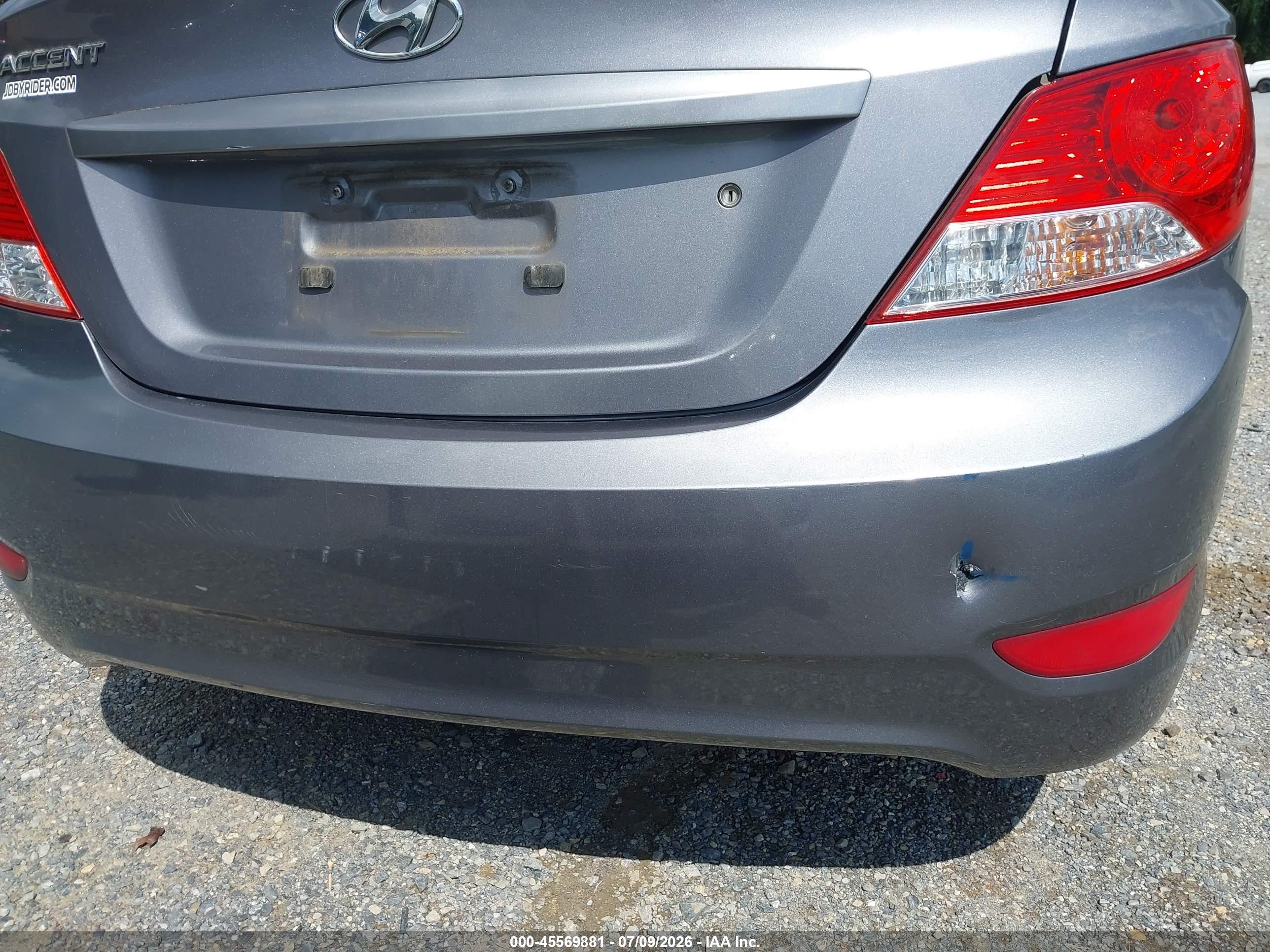 2014 Hyundai Accent Gls Gray vin: KMHCT4AE3EU639880
