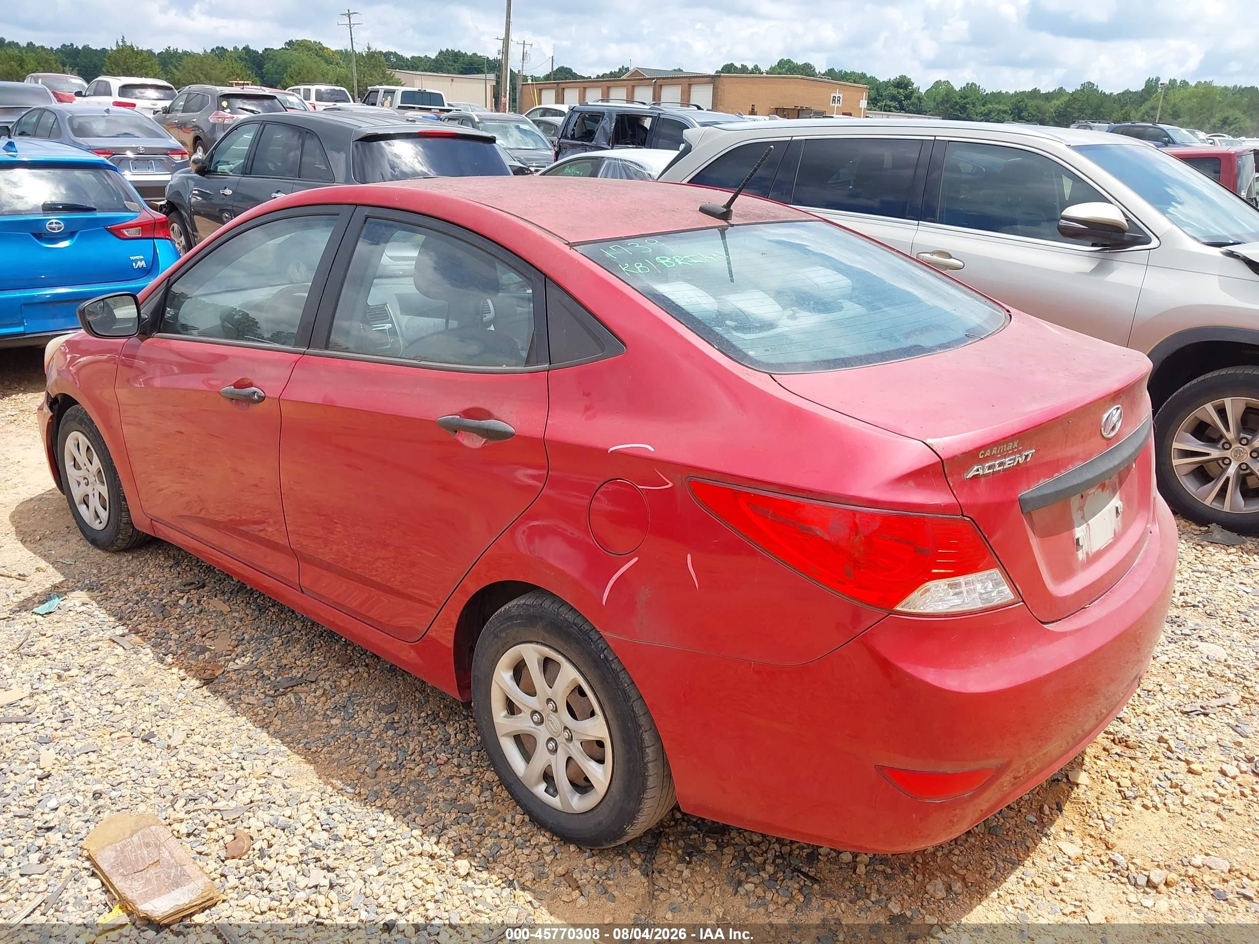 2014 Hyundai Accent Gls Red vin: KMHCT4AE3EU655559