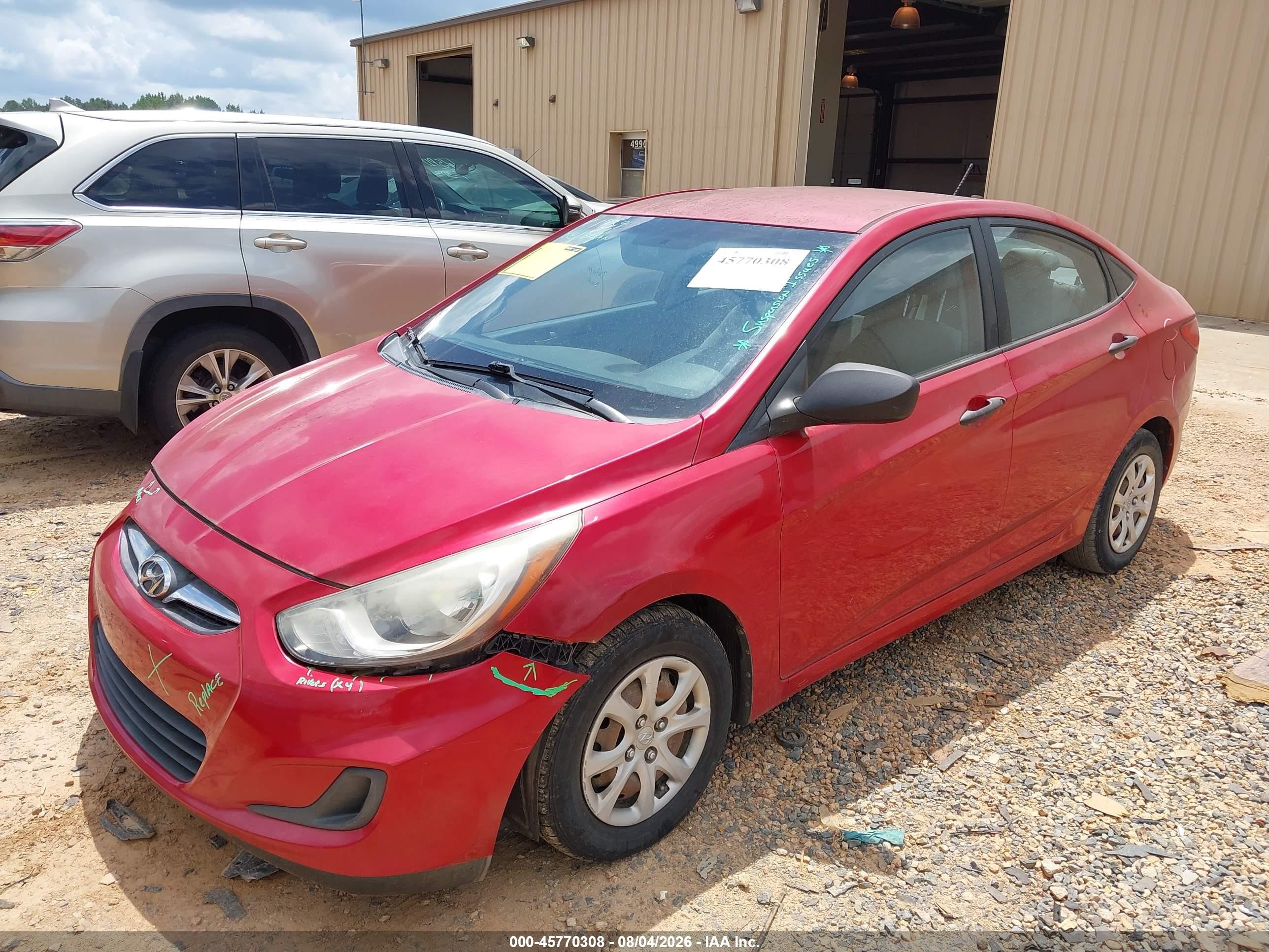 2014 Hyundai Accent Gls Red vin: KMHCT4AE3EU655559