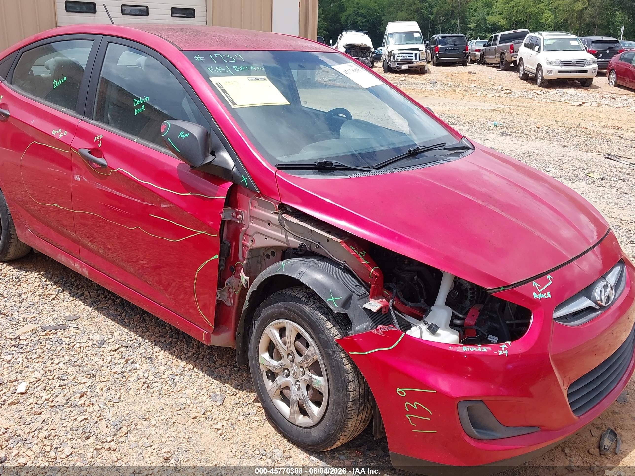 2014 Hyundai Accent Gls Red vin: KMHCT4AE3EU655559
