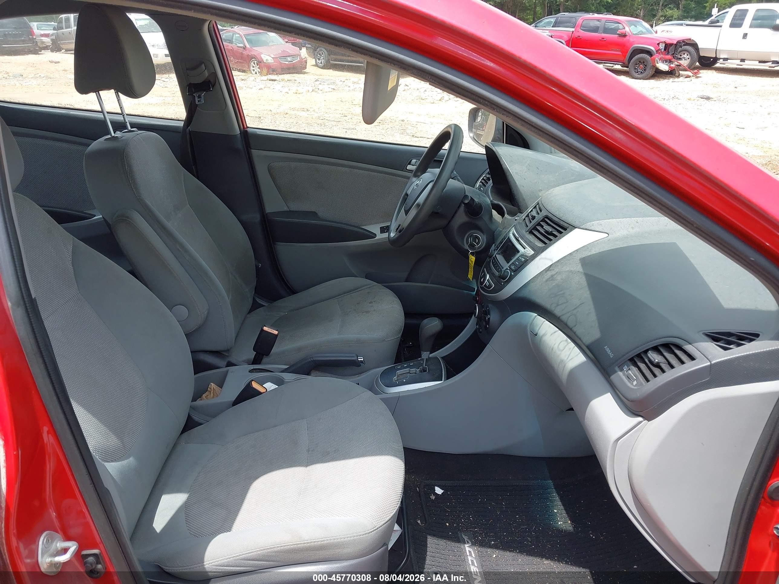 2014 Hyundai Accent Gls Red vin: KMHCT4AE3EU655559