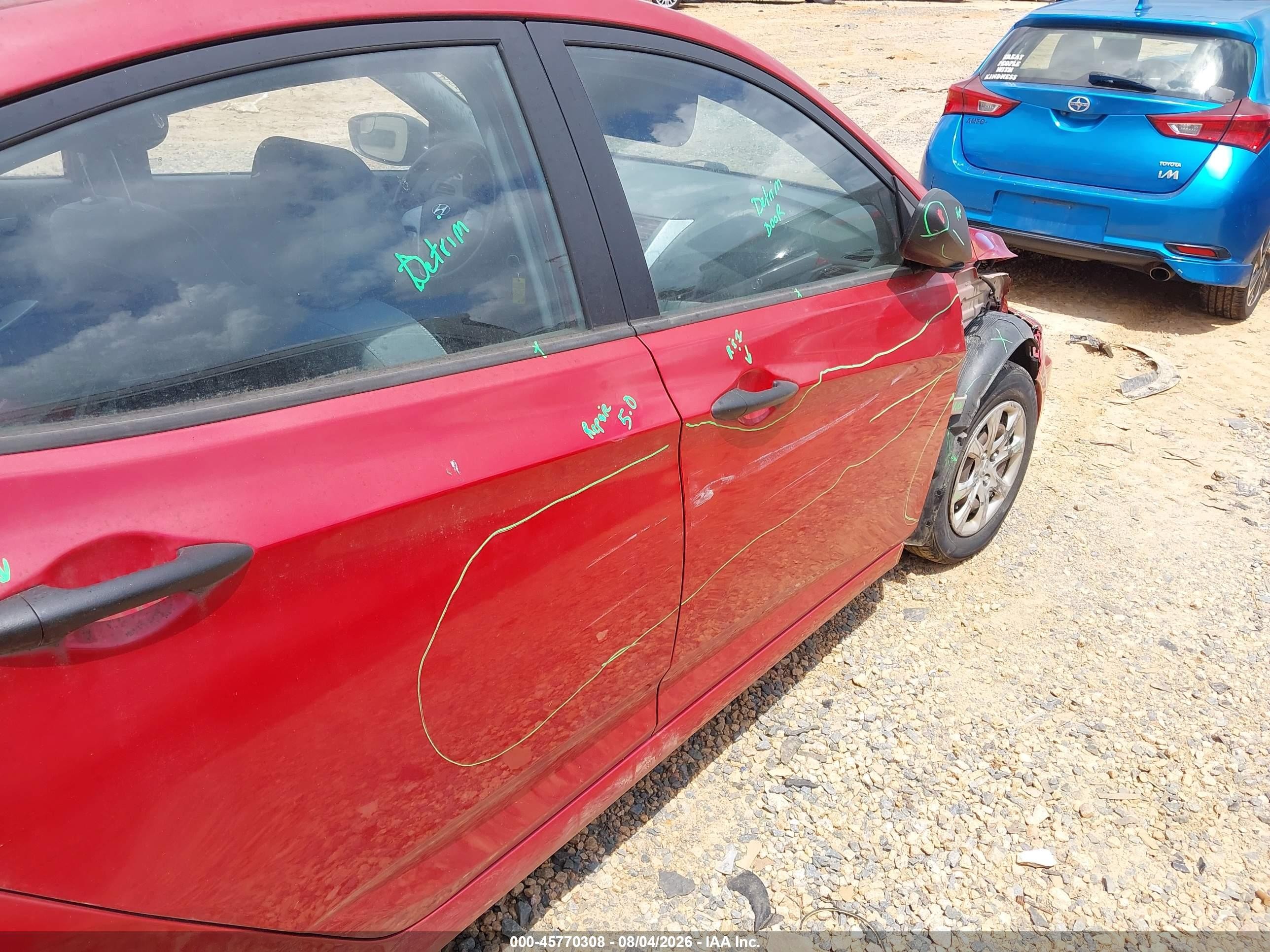2014 Hyundai Accent Gls Red vin: KMHCT4AE3EU655559