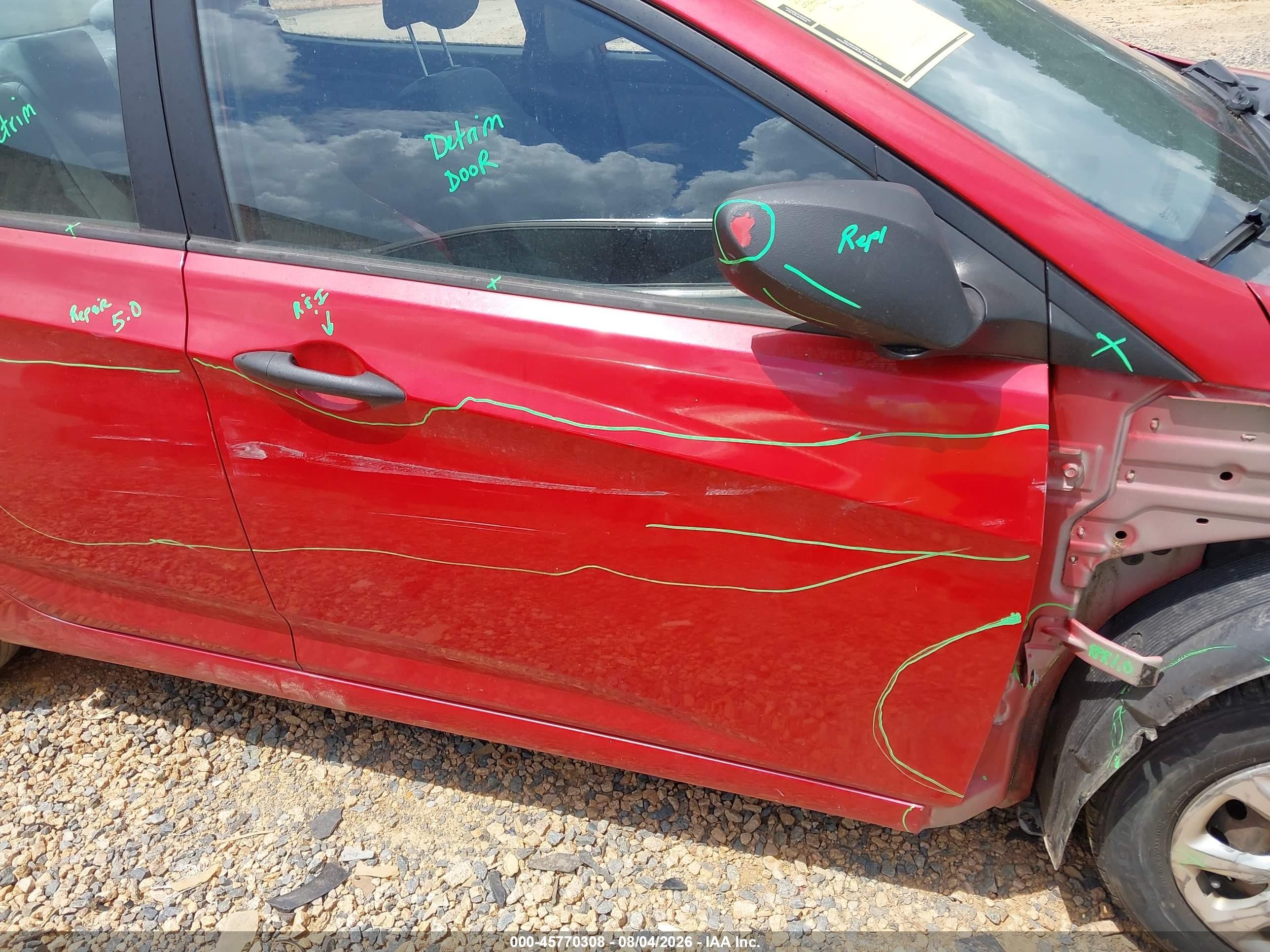 2014 Hyundai Accent Gls Red vin: KMHCT4AE3EU655559
