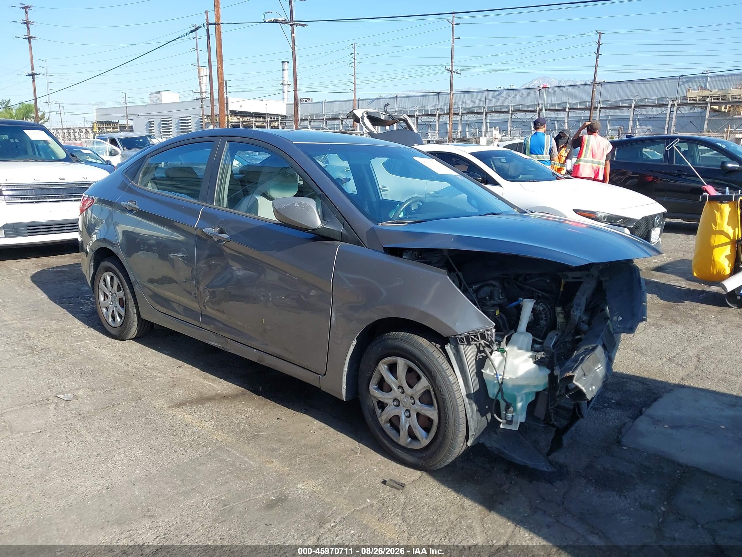 2014 Hyundai Accent Gls Silver vin: KMHCT4AE3EU695737