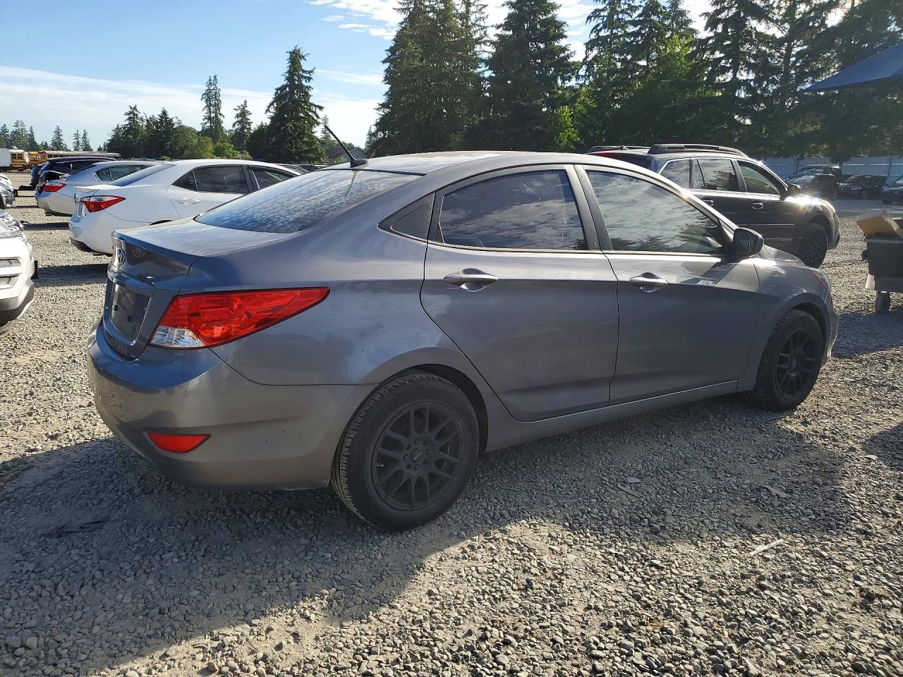 2014 Hyundai Accent Gls Gray vin: KMHCT4AE3EU710513