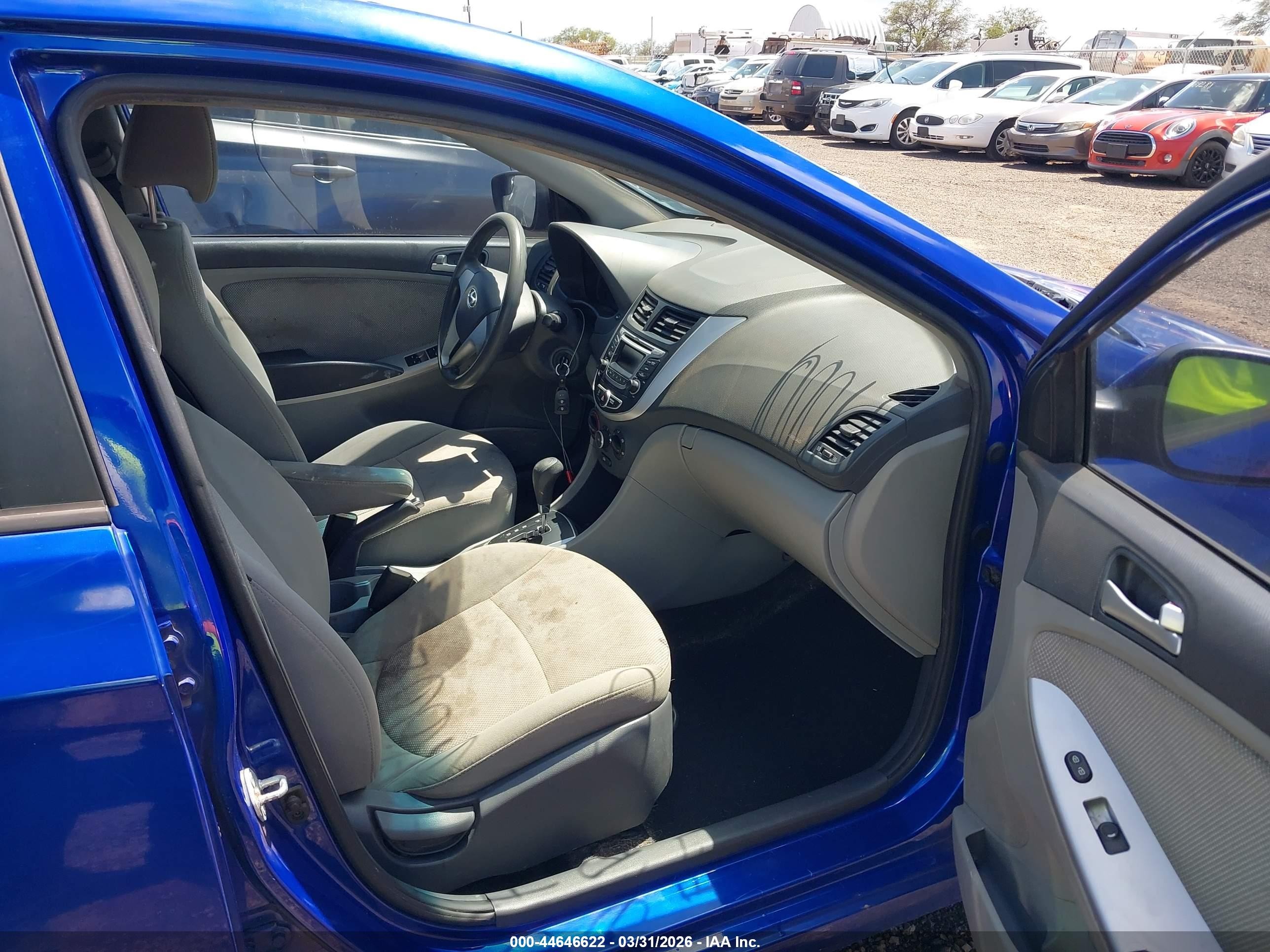2014 Hyundai Accent Gls Blue vin: KMHCT4AE3EU740336