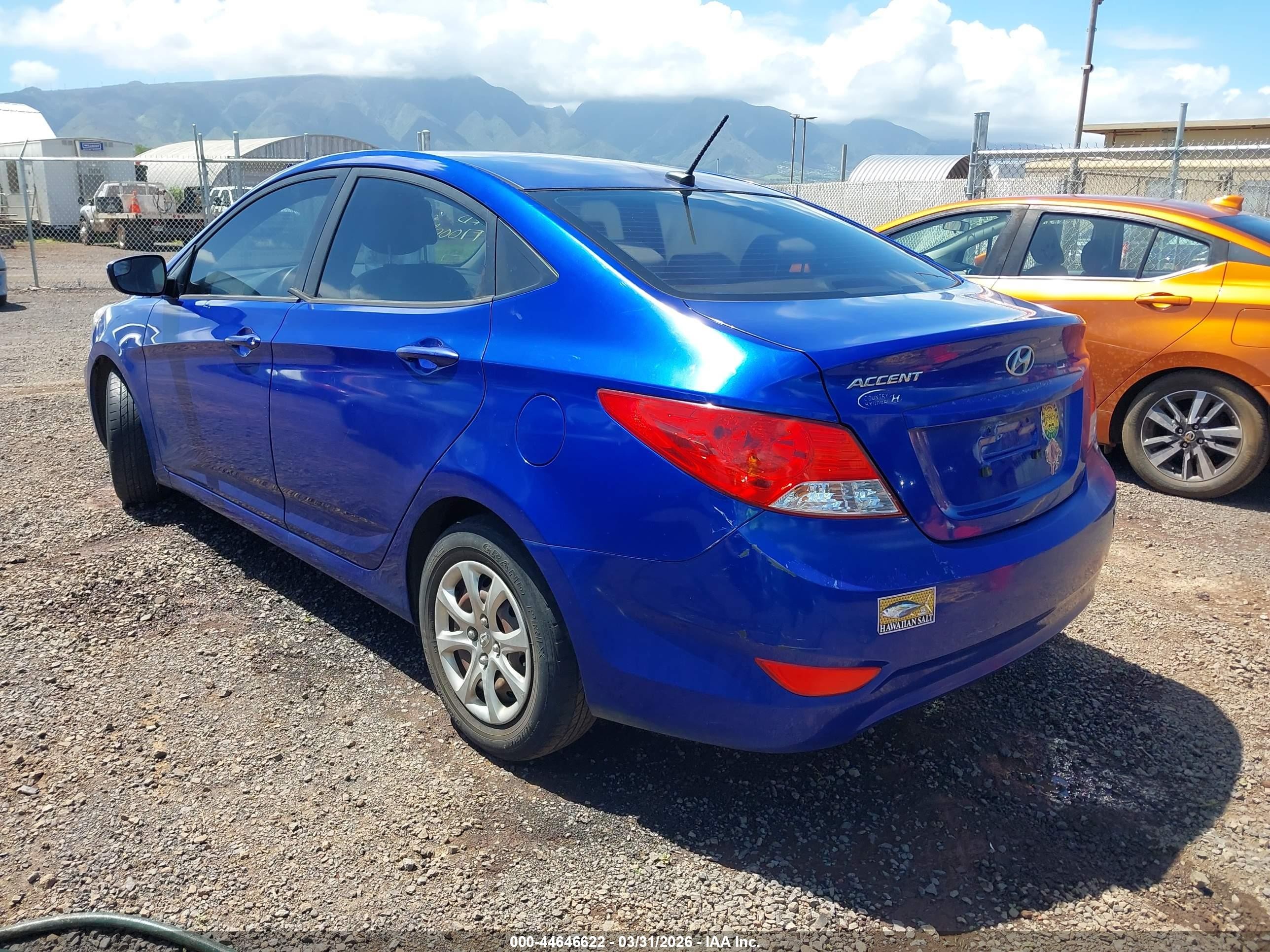 2014 Hyundai Accent Gls Blue vin: KMHCT4AE3EU740336