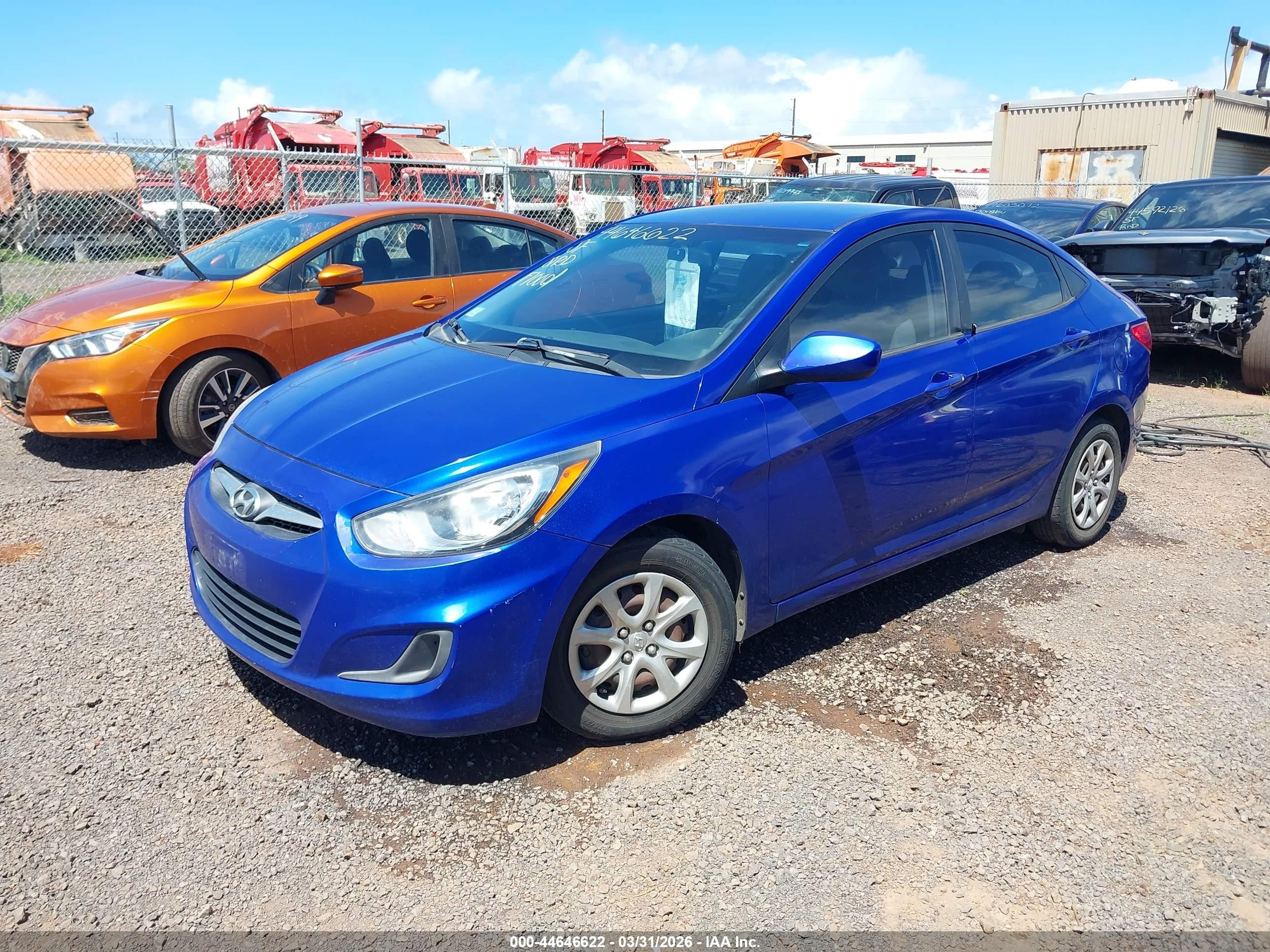 2014 Hyundai Accent Gls Blue vin: KMHCT4AE3EU740336