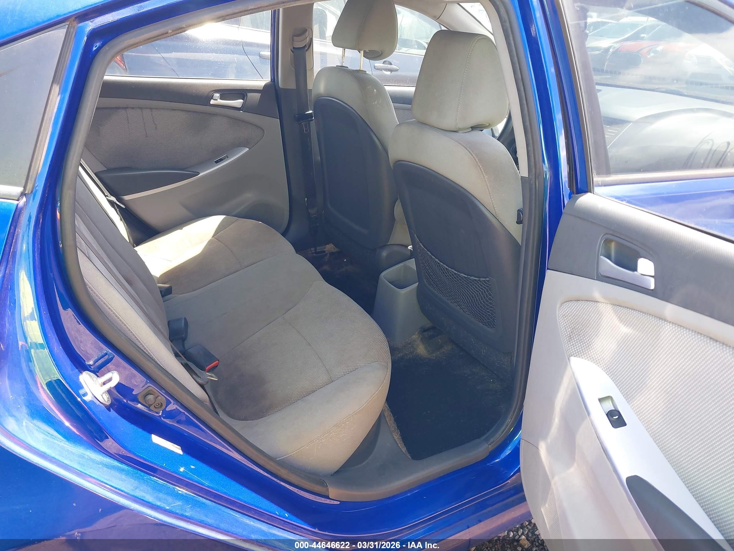 2014 Hyundai Accent Gls Blue vin: KMHCT4AE3EU740336