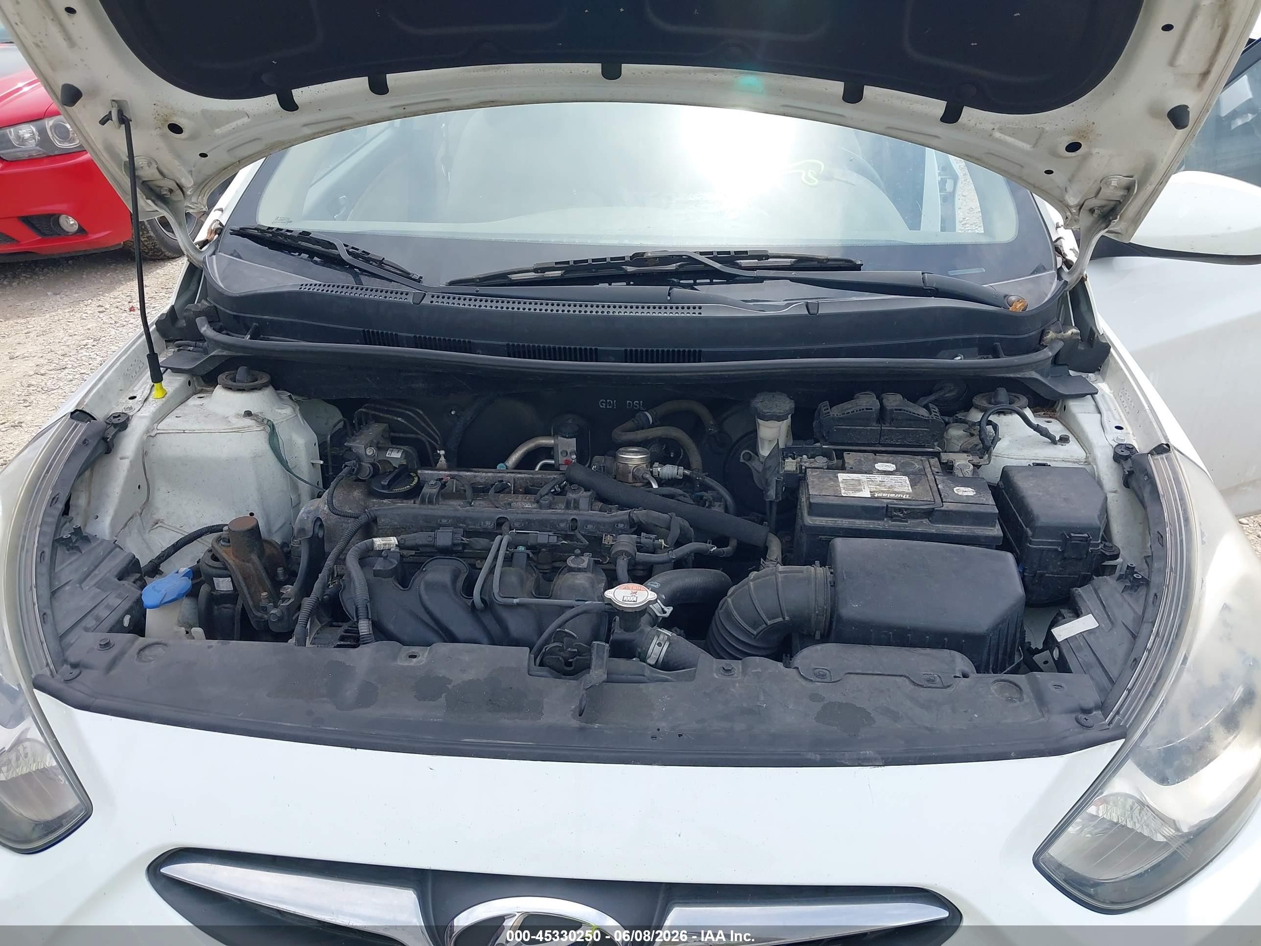 2014 Hyundai Accent Gls White vin: KMHCT4AE3EU751692