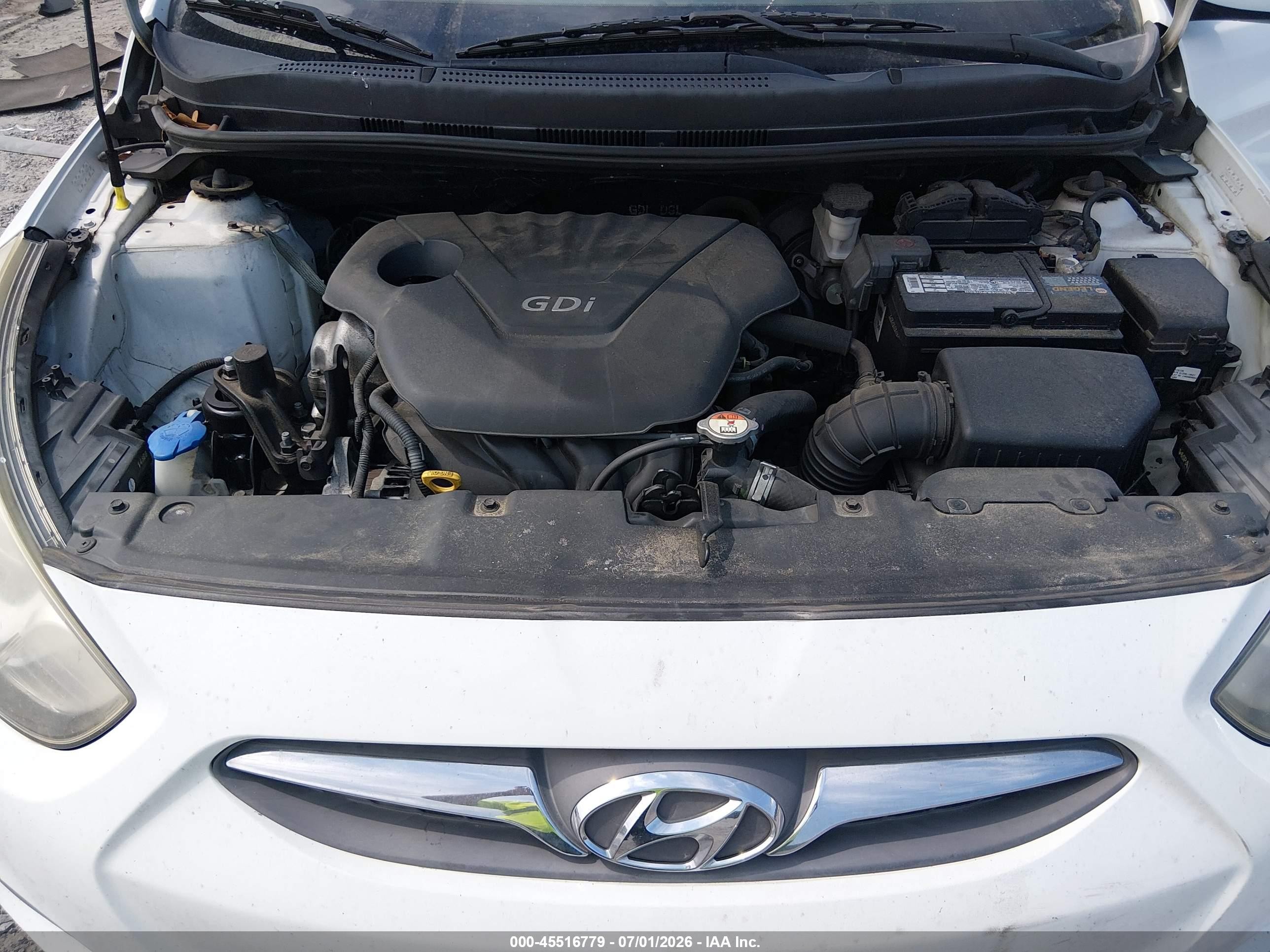 2014 Hyundai Accent Gls White vin: KMHCT4AE3EU757086